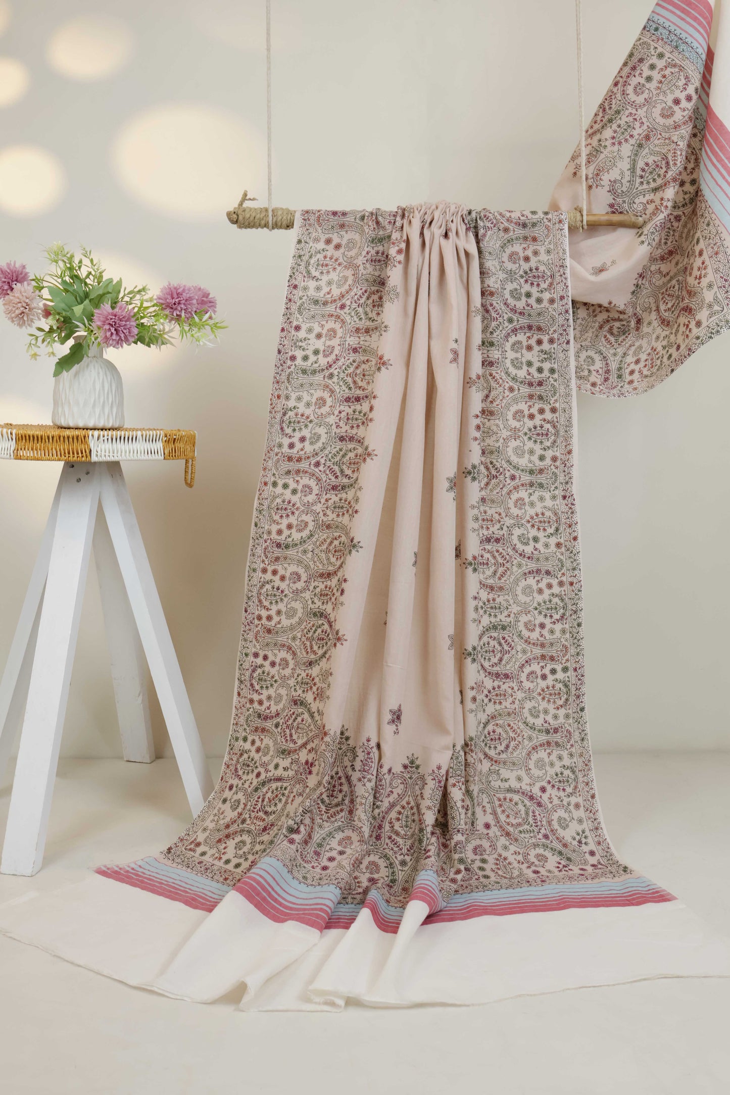 Handmade Embroidered Lawn Shawl HLSH86