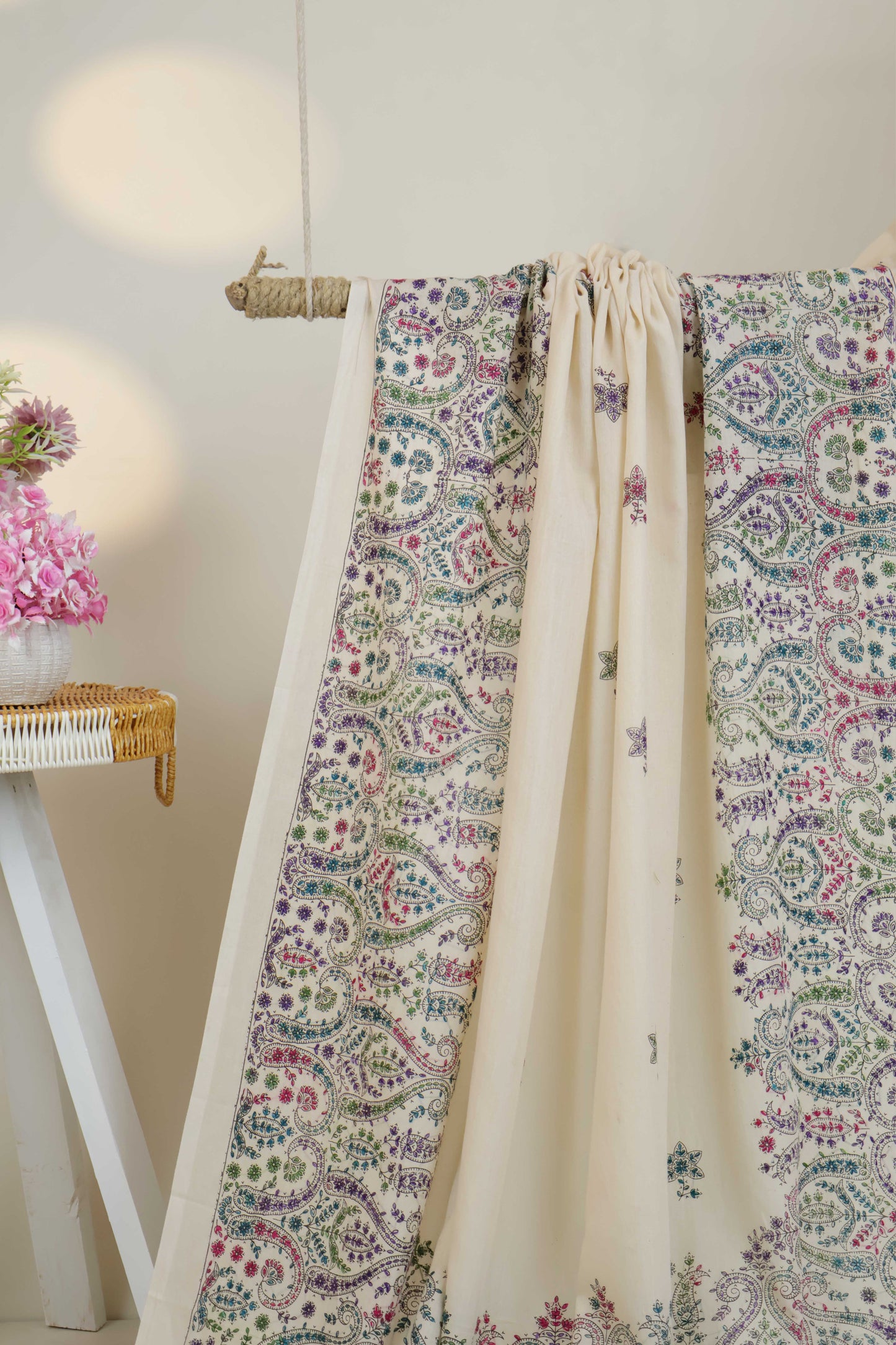 Handmade Embroidered Lawn Shawl HLSH85
