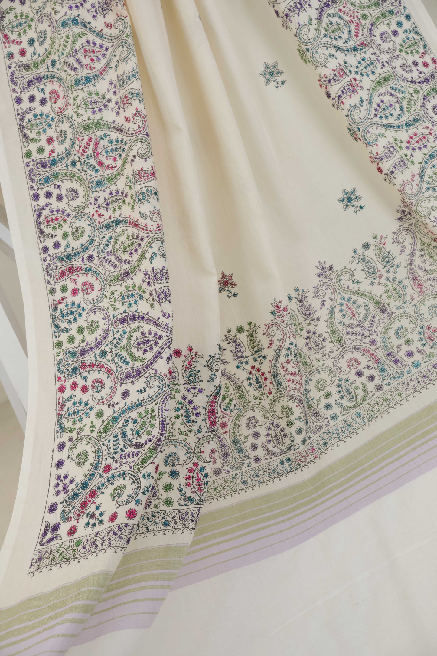 Handmade Embroidered Lawn Shawl HLSH85