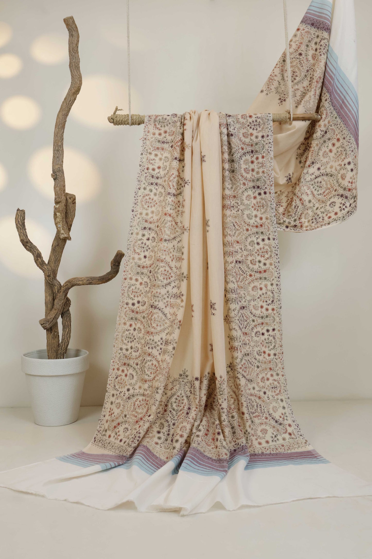 Handmade Embroidered Lawn Shawl HLSH88