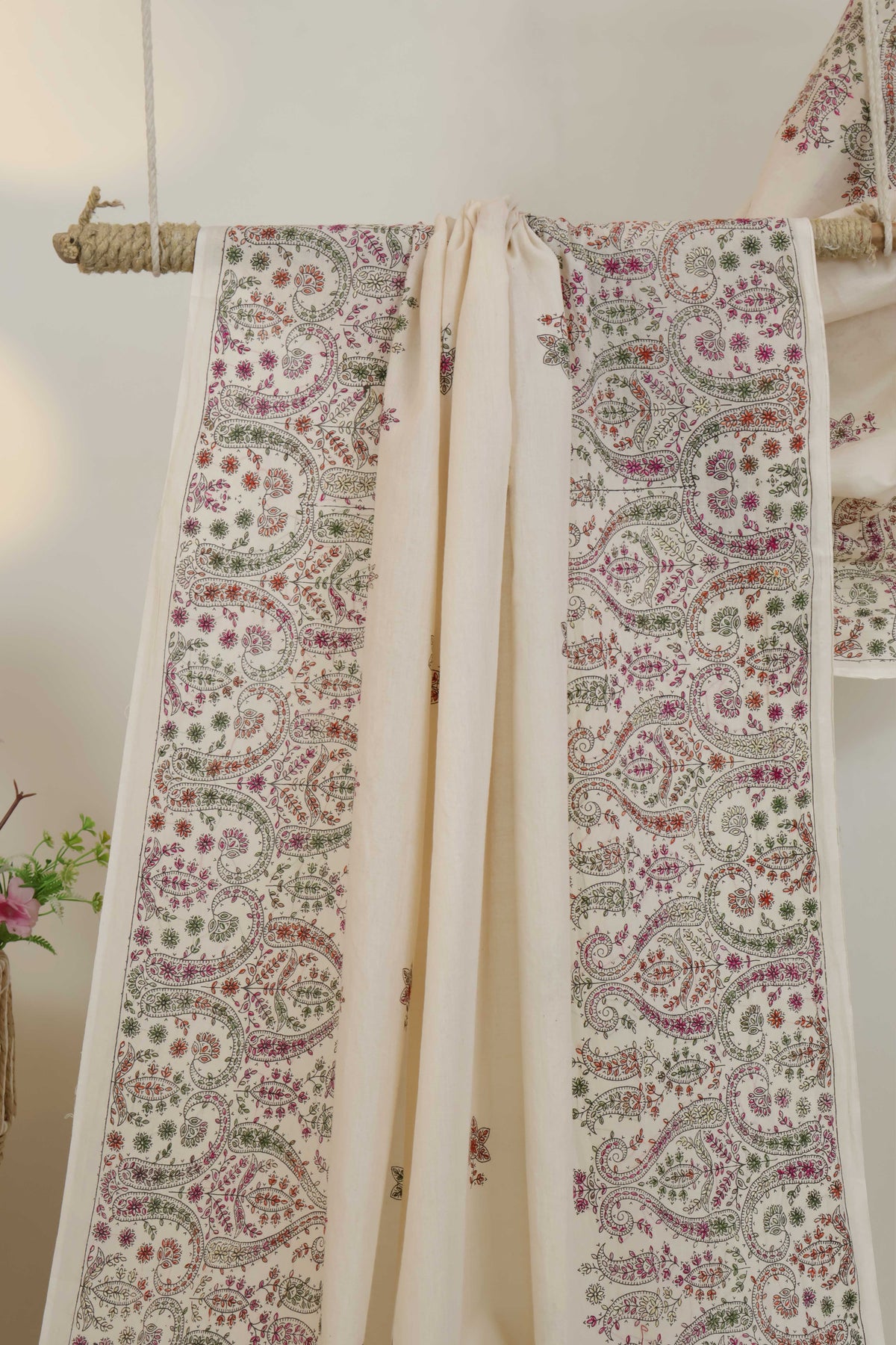 Handmade Embroidered Lawn Shawl HLSH89