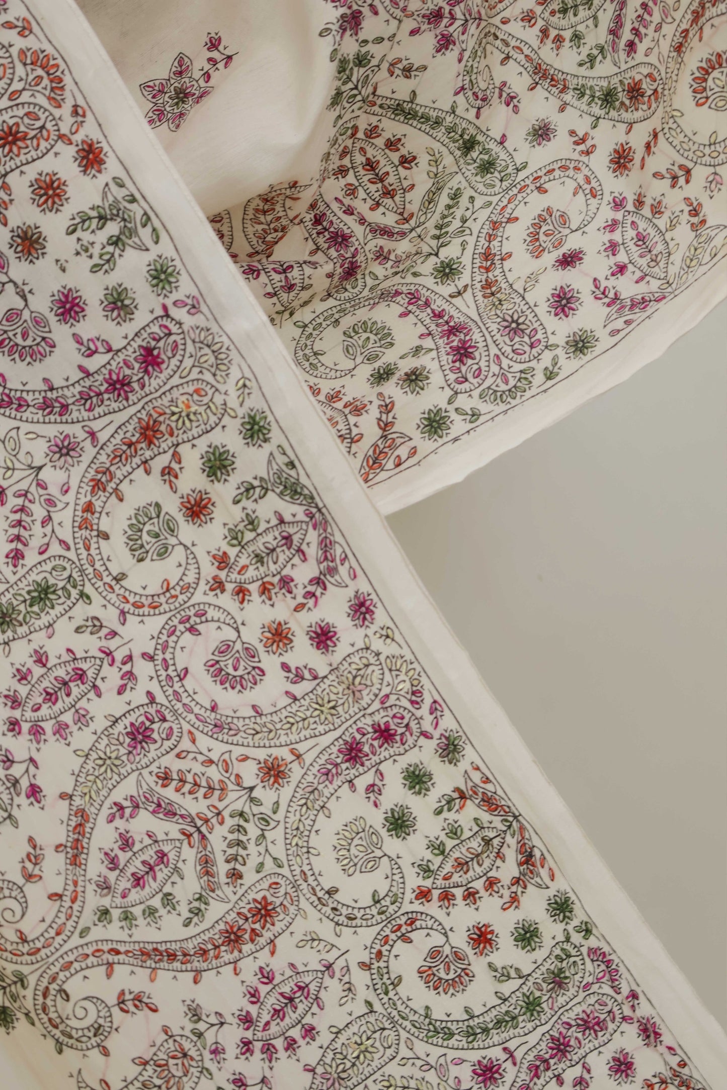 Handmade Embroidered Lawn Shawl HLSH89