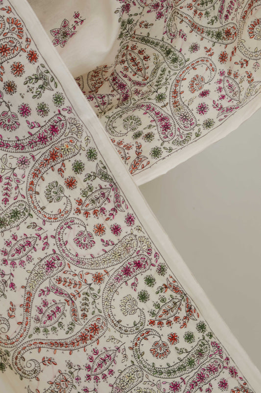 Handmade Embroidered Lawn Shawl HLSH89