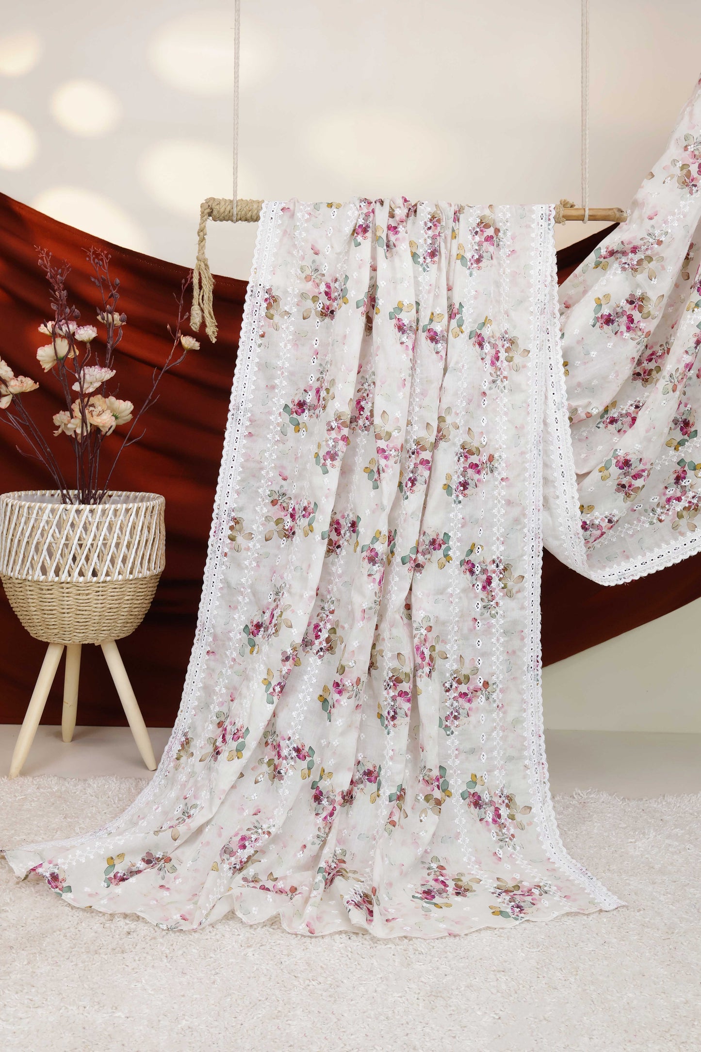 Embroidered Lawn Shawl 3636H