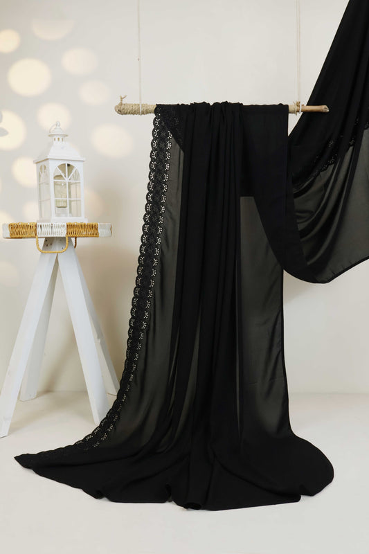 Embroidered Boarder Shawl HLSH193