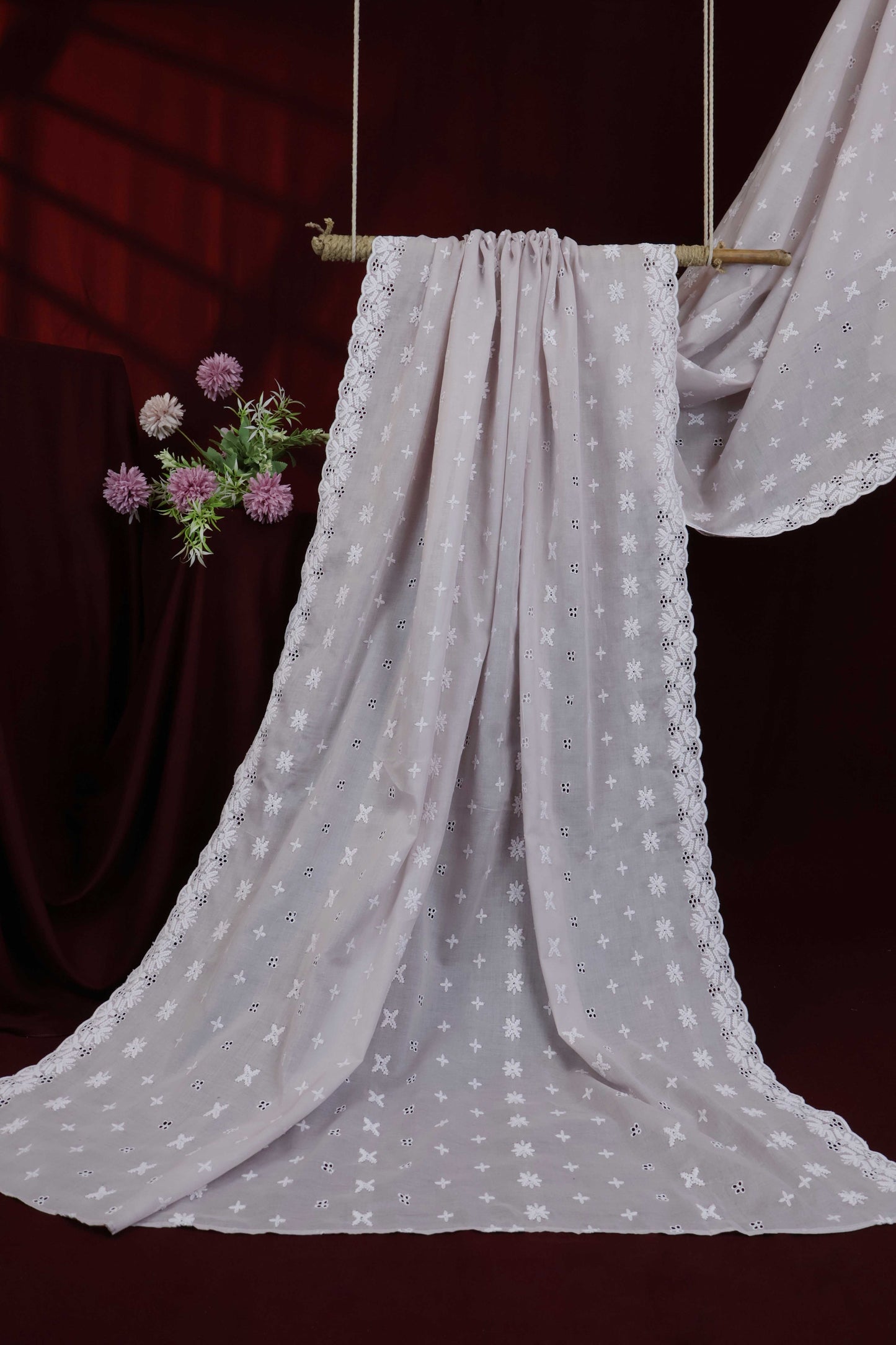 Embroidered Lawn Full Size Shawl 3849N