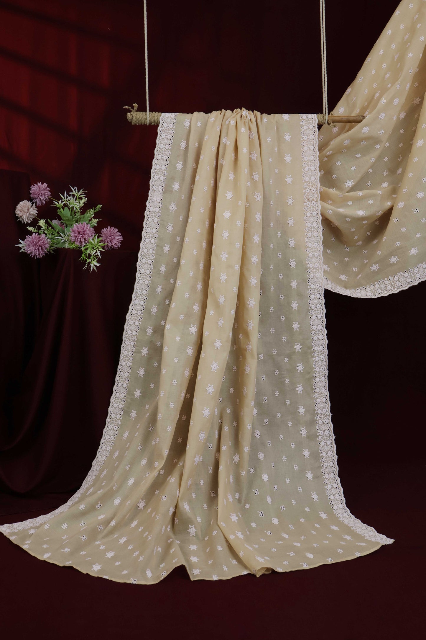 Embroidered Lawn Full Size Shawl 3849K