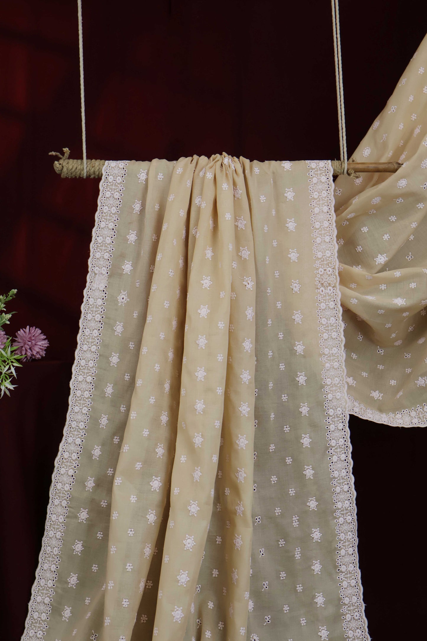 Embroidered Lawn Full Size Shawl 3849K