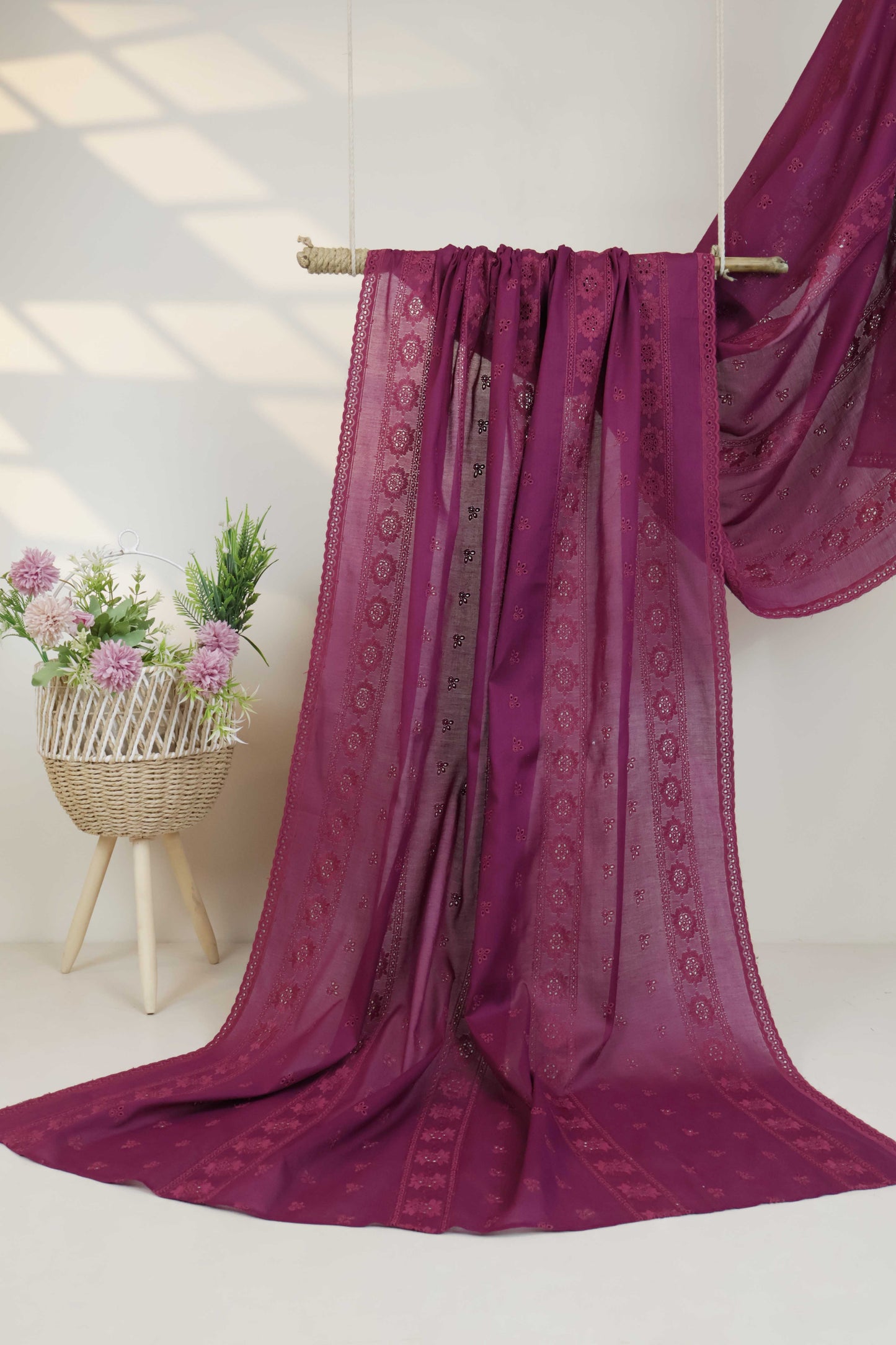 Embroidered Lawn Full Size Shawl 1477J