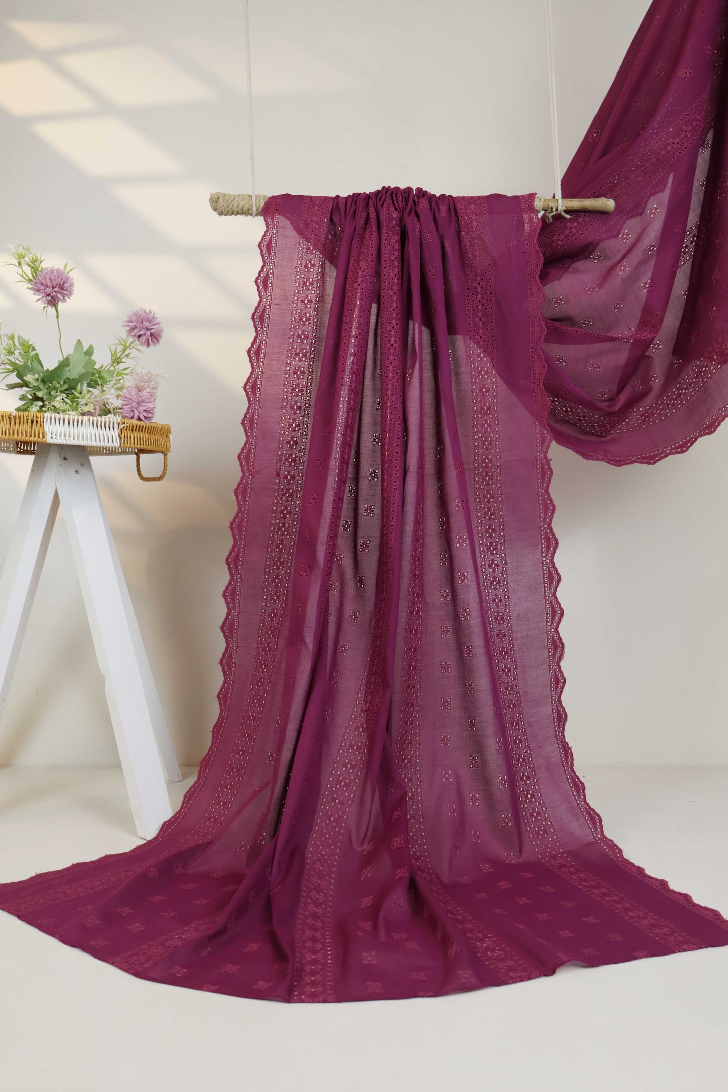 Embroidered Lawn Full Size Shawl 1477A