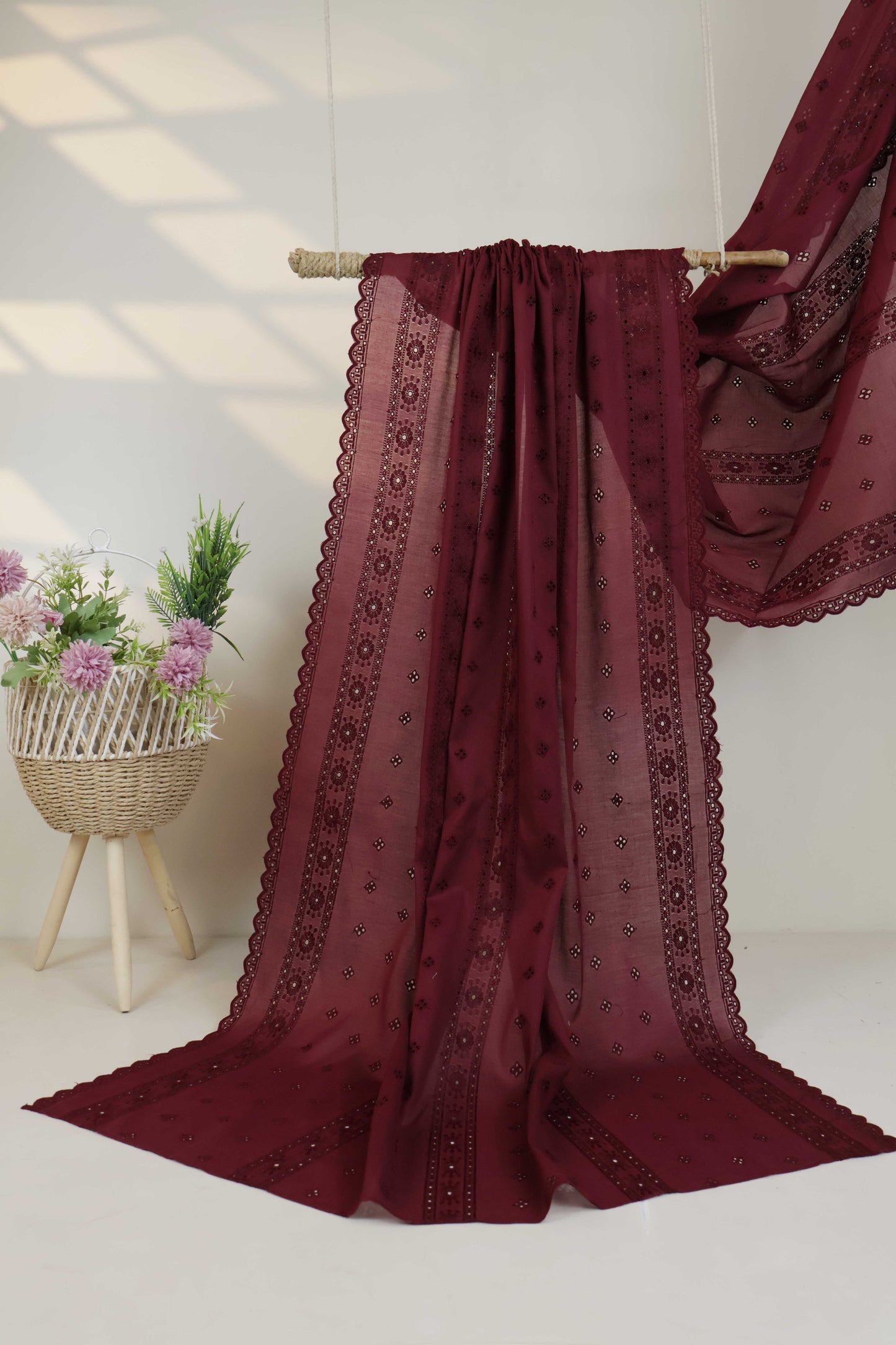 Embroidered Lawn Full Size Shawl 1477B