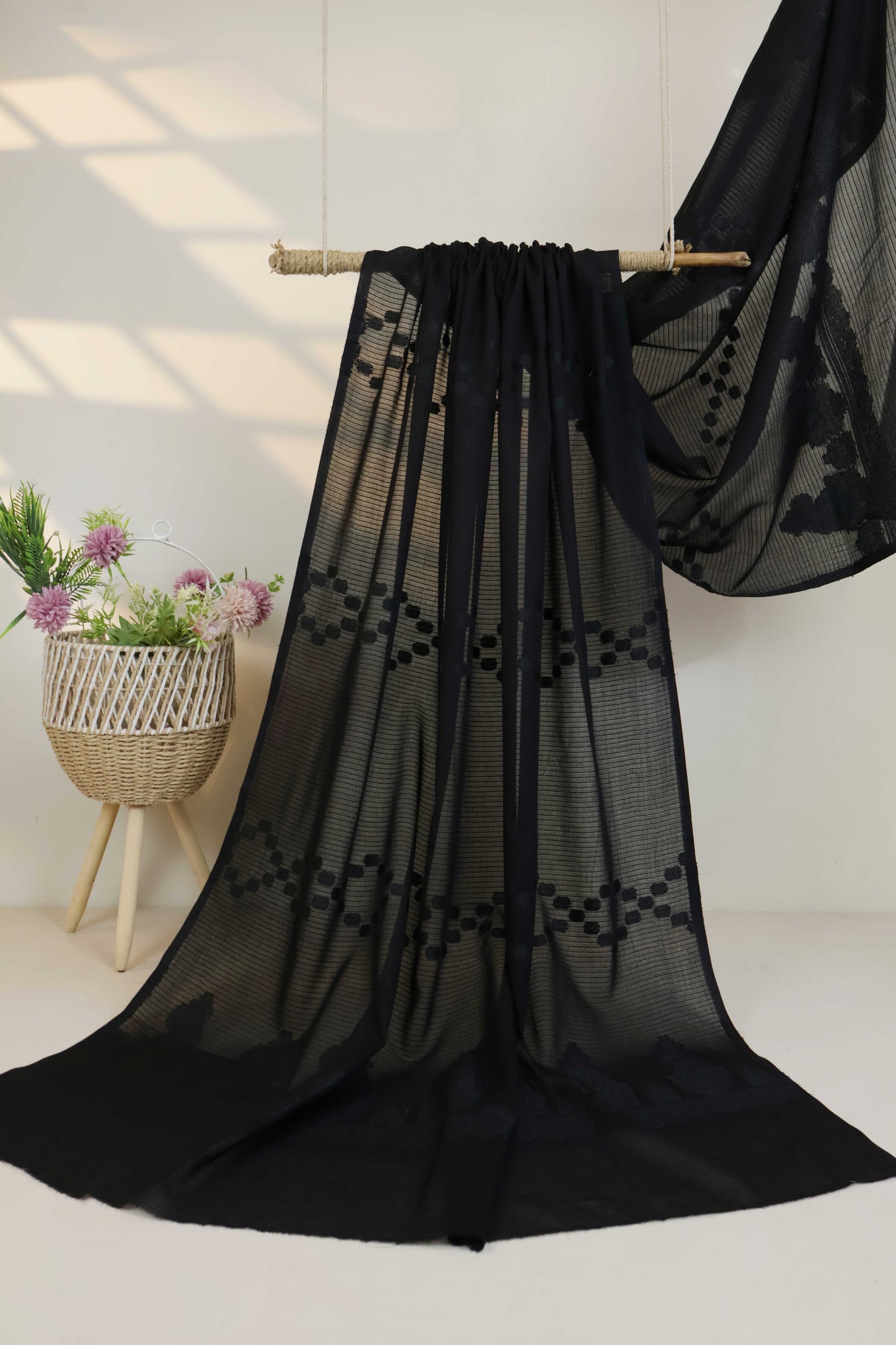 Self Jacquard Lawn Shawl HLSH235