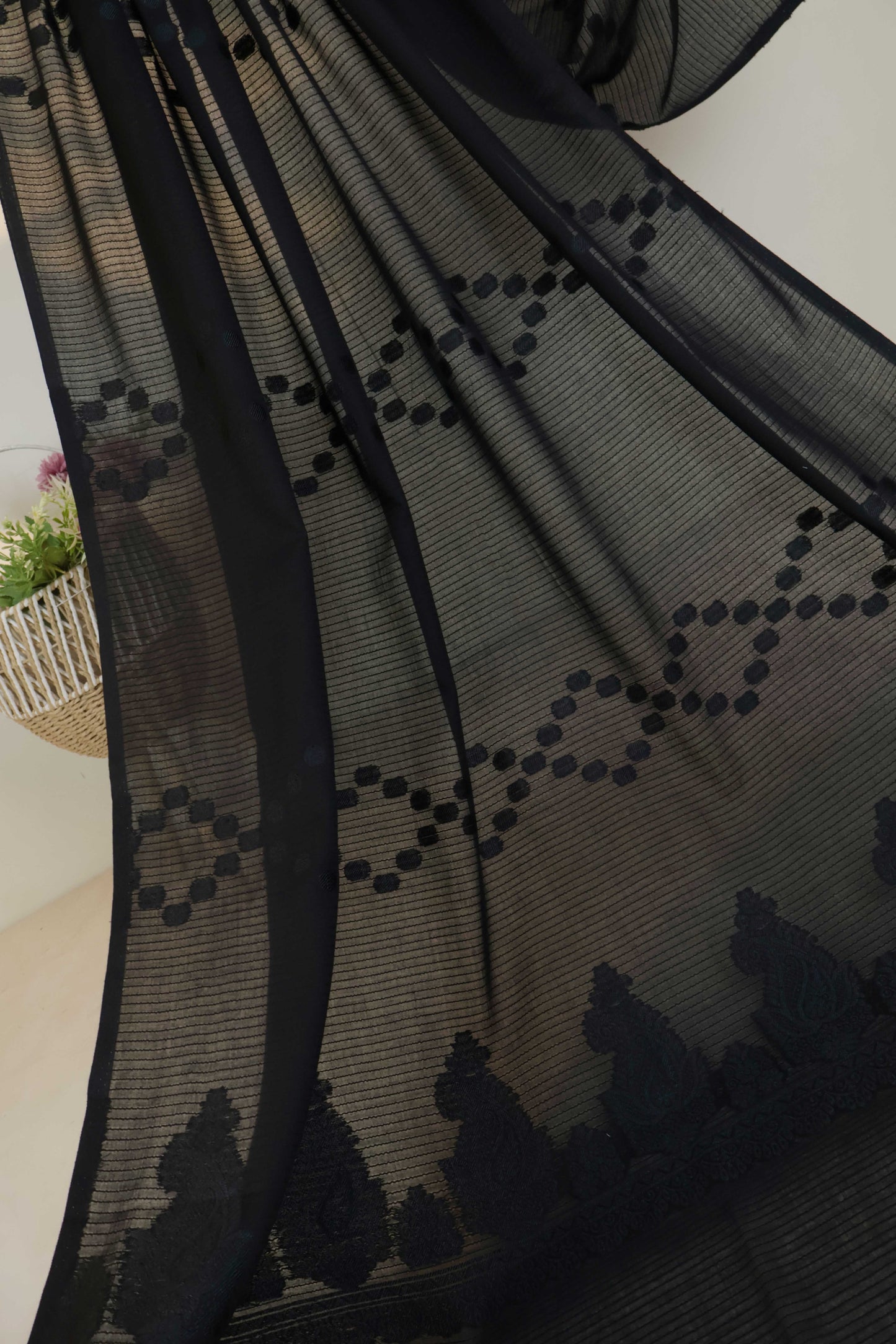 Self Jacquard Lawn Shawl HLSH235