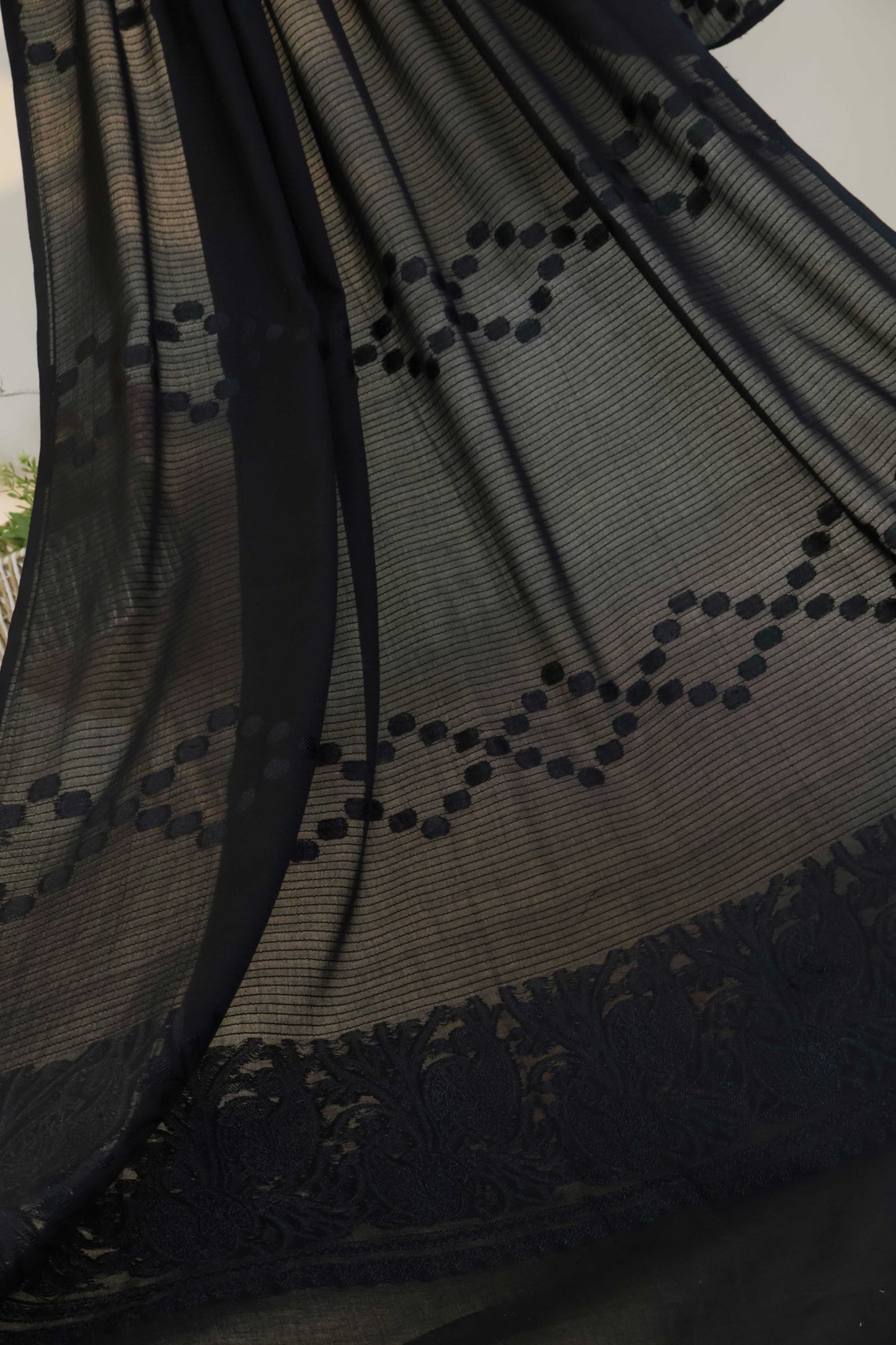 Self Jacquard Lawn Shawl HLSH234