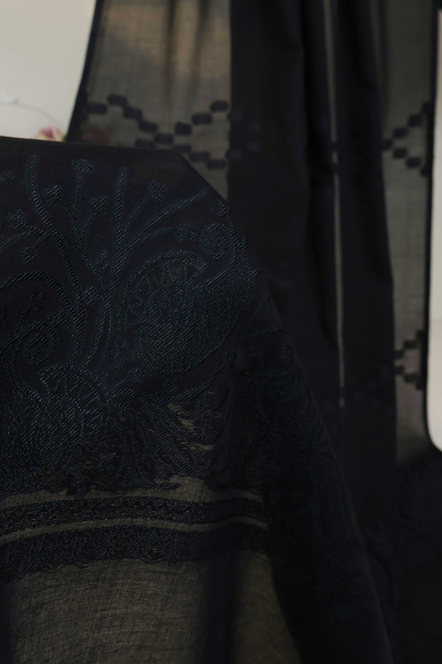 Self Jacquard Lawn Shawl HLSH234