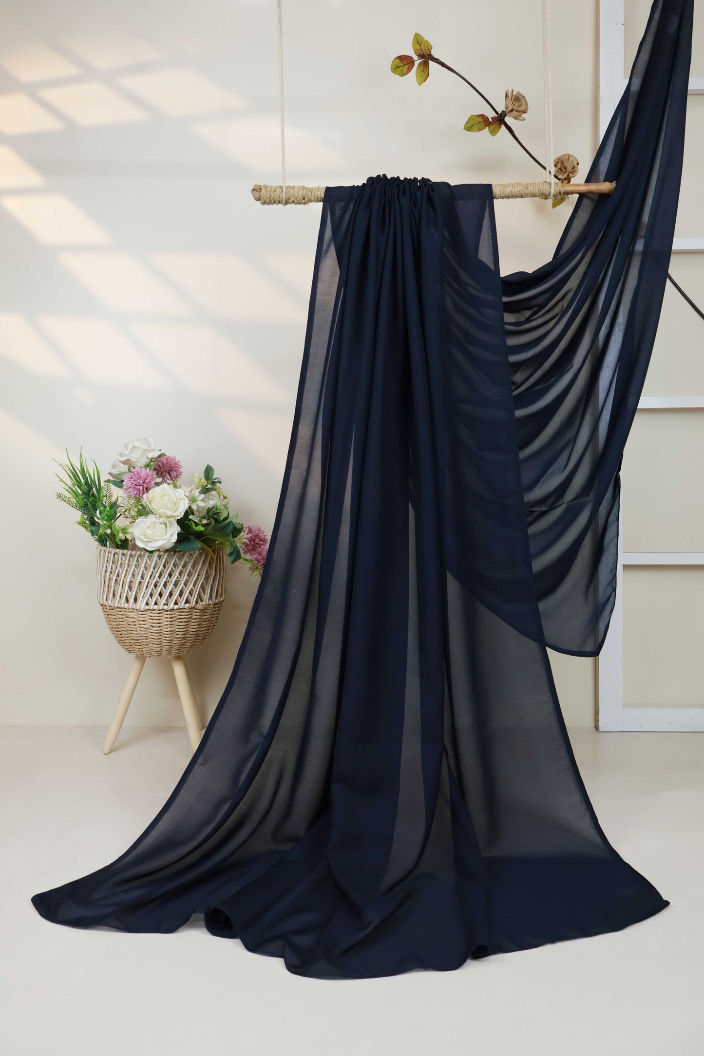 Swiss Voil Plain Shawl