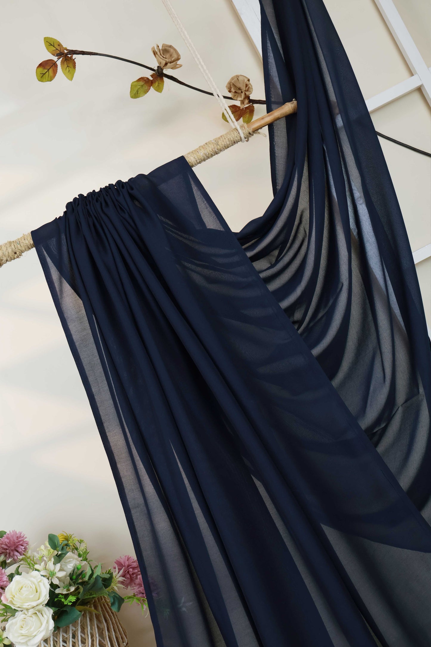 Swiss Voil Plain Shawl