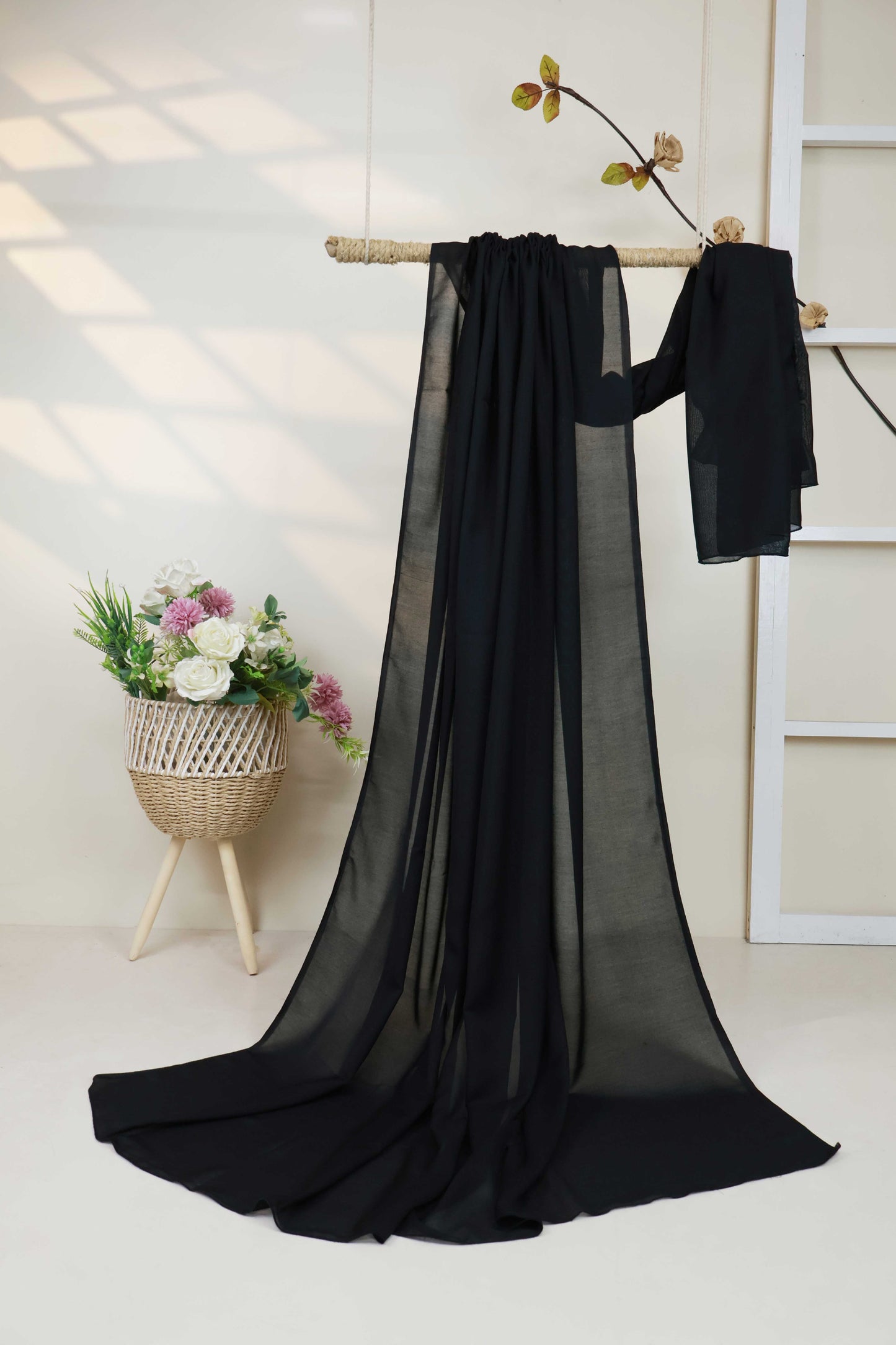Swiss Voil Plain Shawl