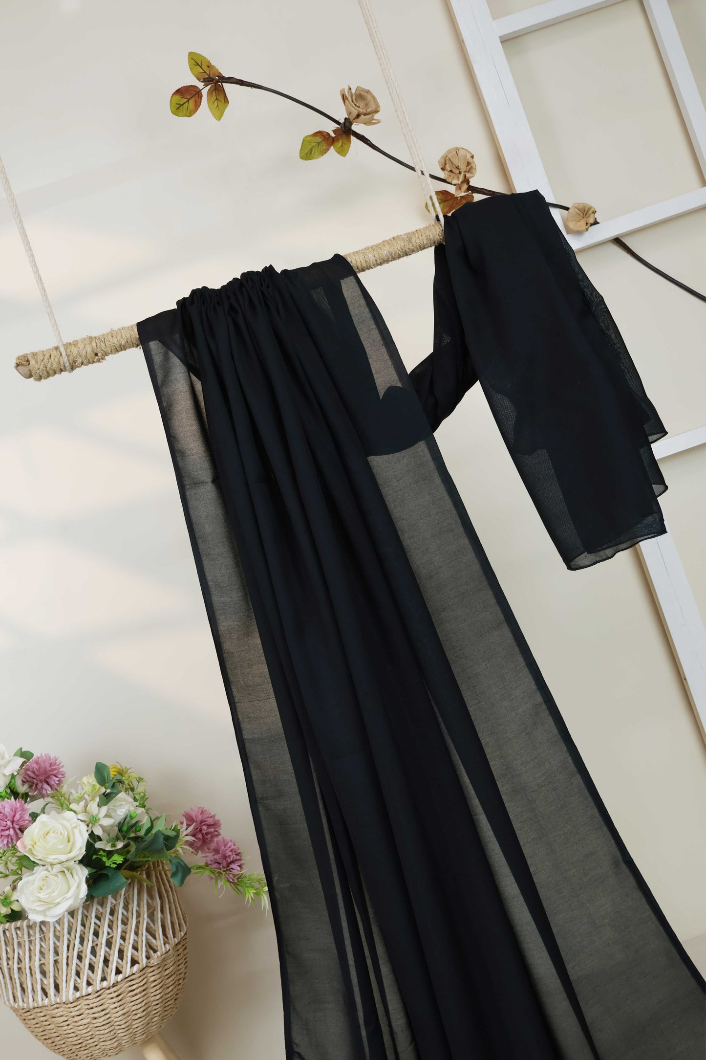 Swiss Voil Plain Shawl