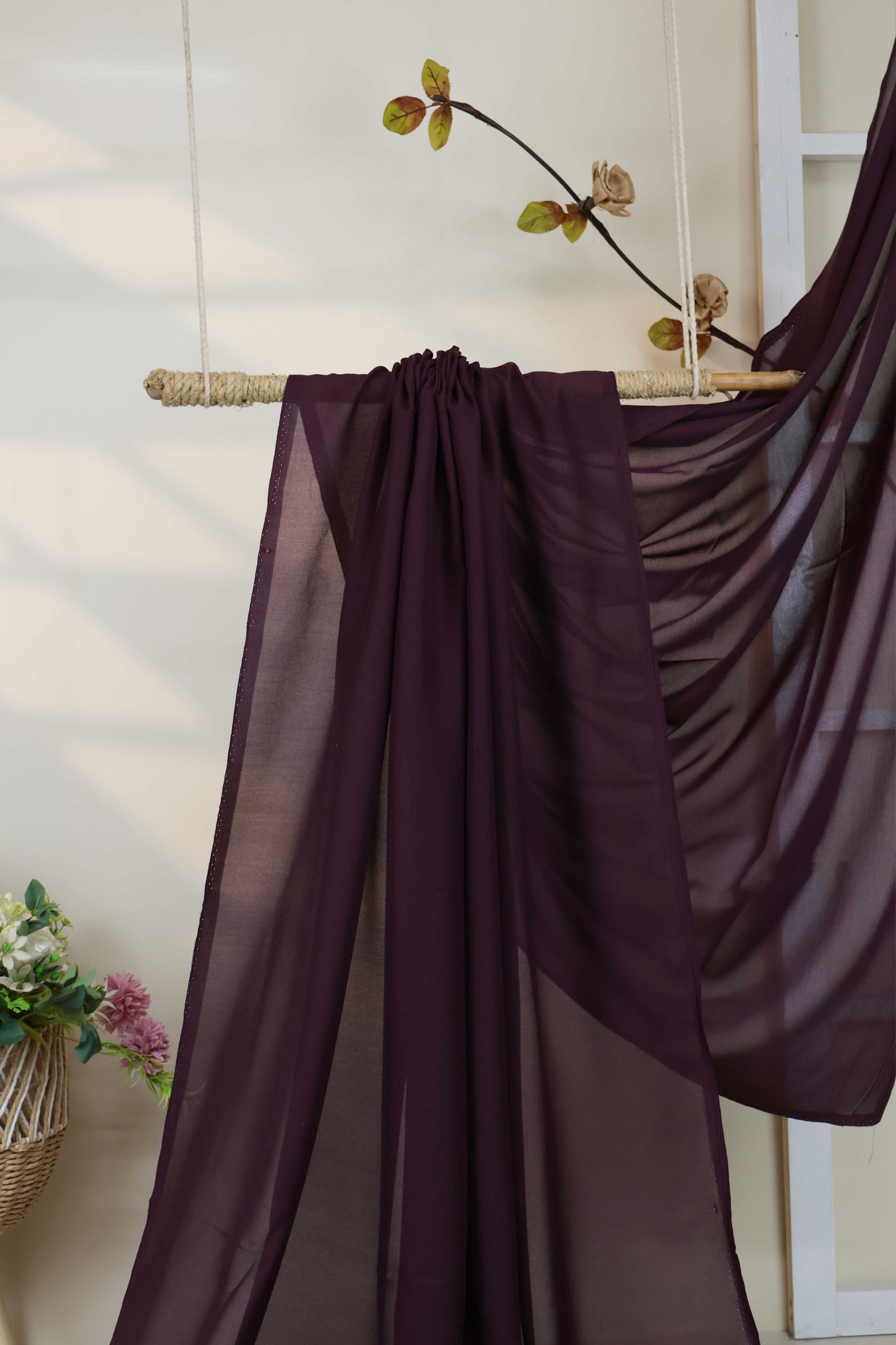 Swiss Voil Plain Shawl