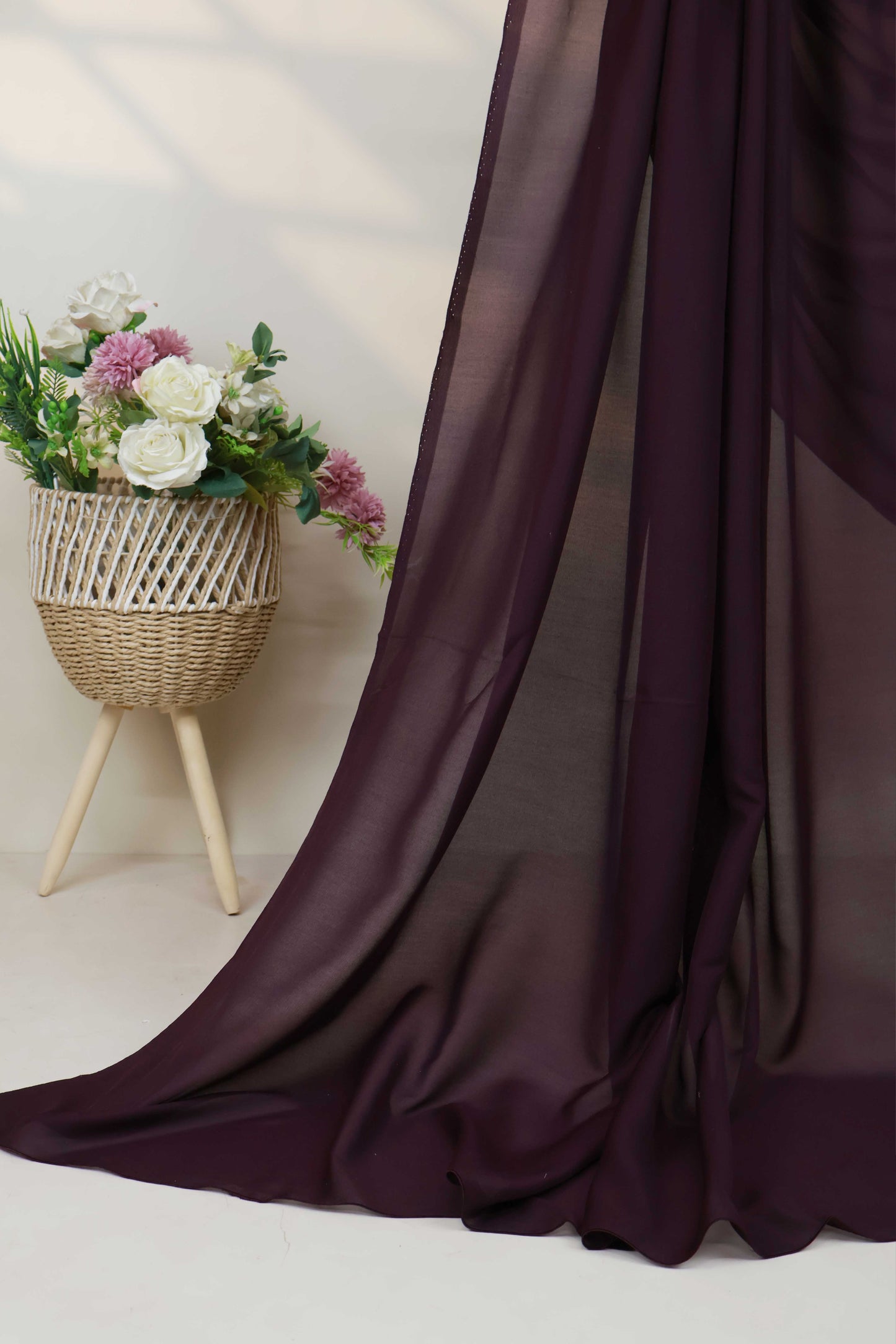Swiss Voil Plain Shawl