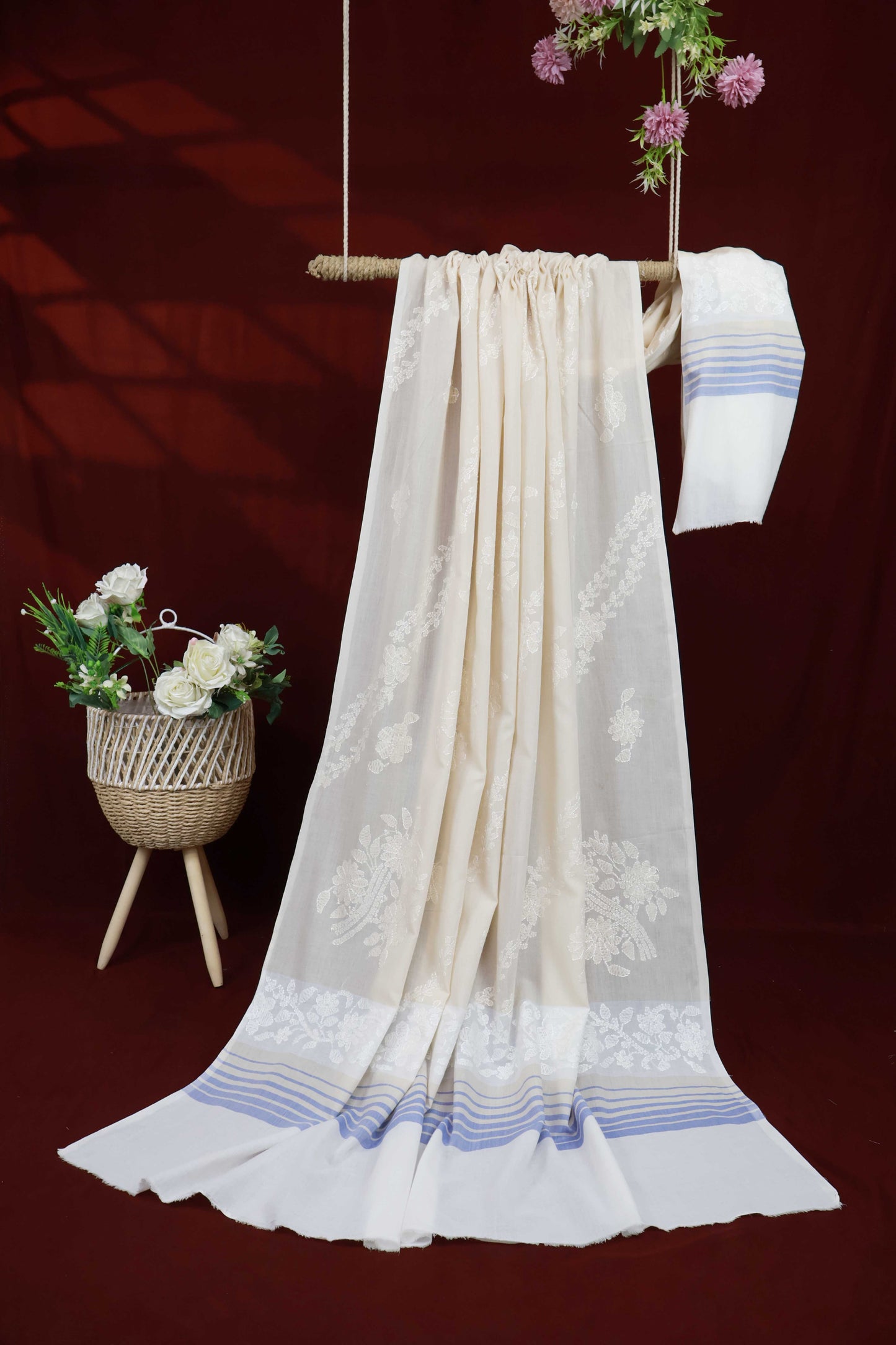 Handmade Embroidered Lawn Shawl HLSH17
