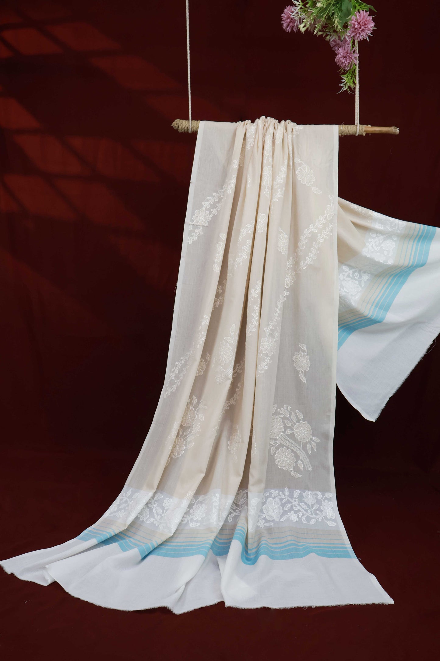 Handmade Embroidered Lawn Shawl HLSH16