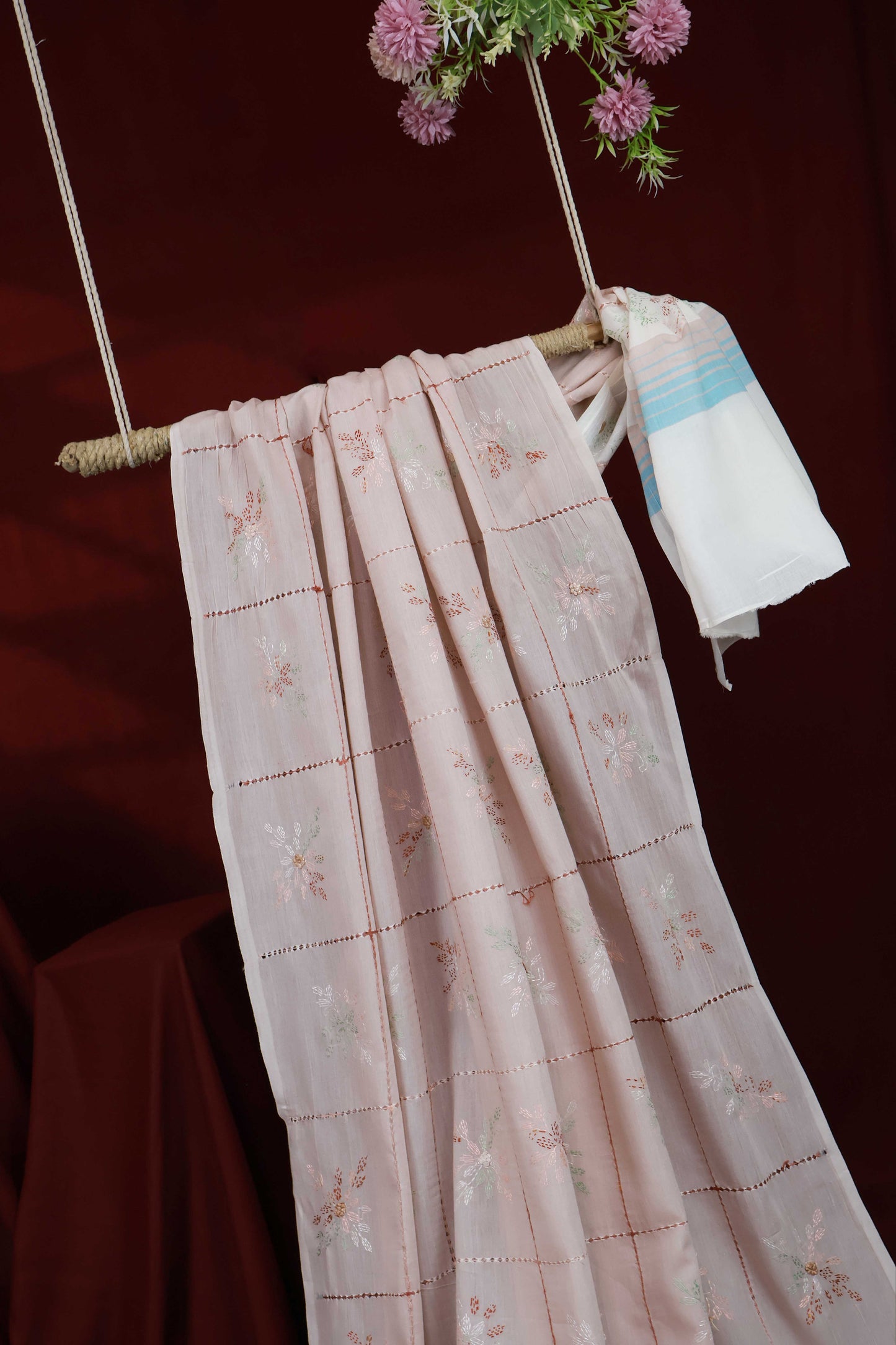 Handmade Embroidered Lawn Shawl HLSH04