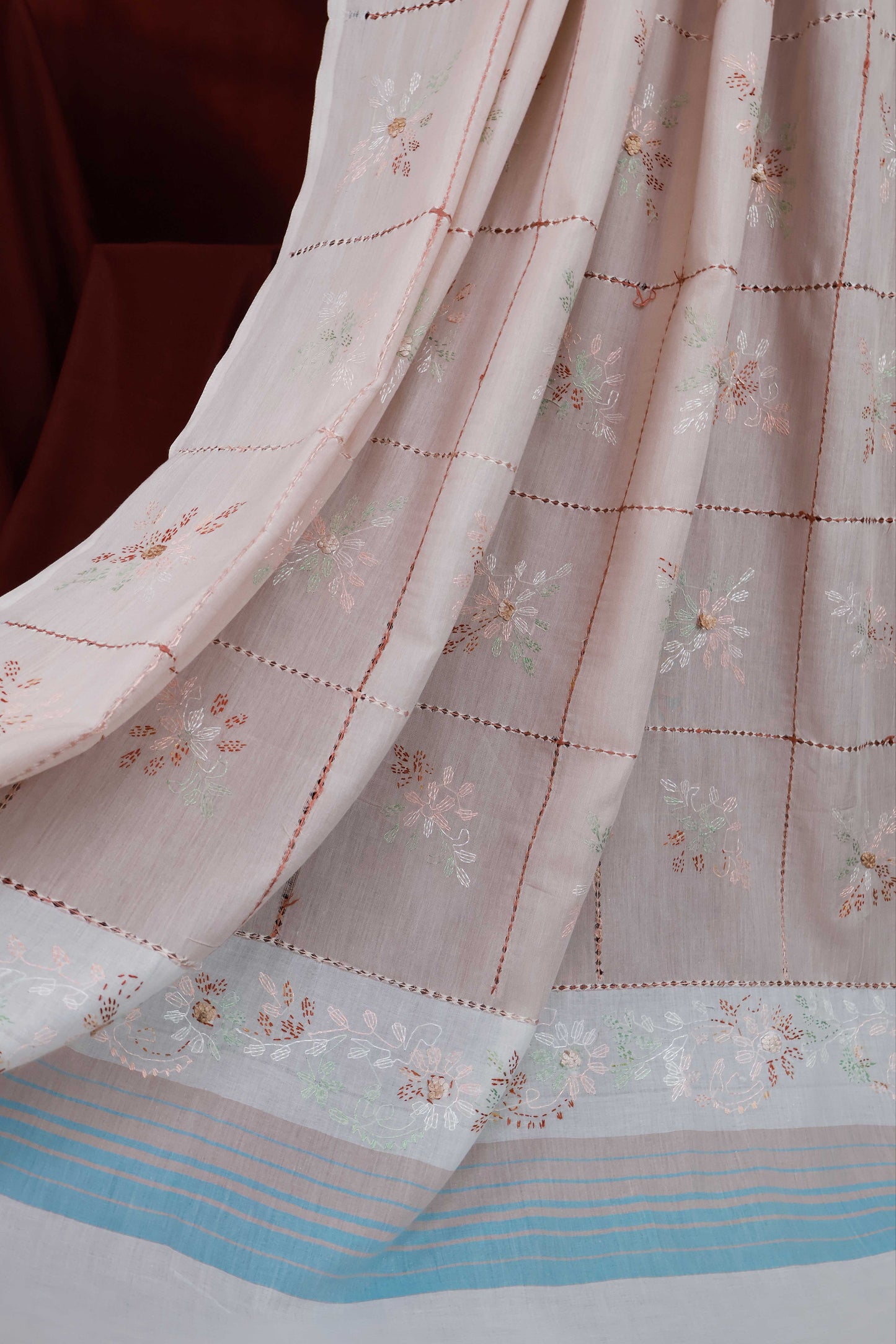 Handmade Embroidered Lawn Shawl HLSH04