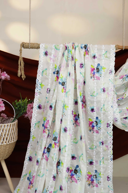 Embroidered Lawn Shawl 3636M