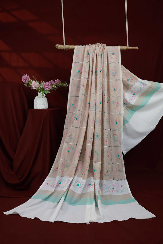 Handmade Embroidered Lawn Shawl HLSH02