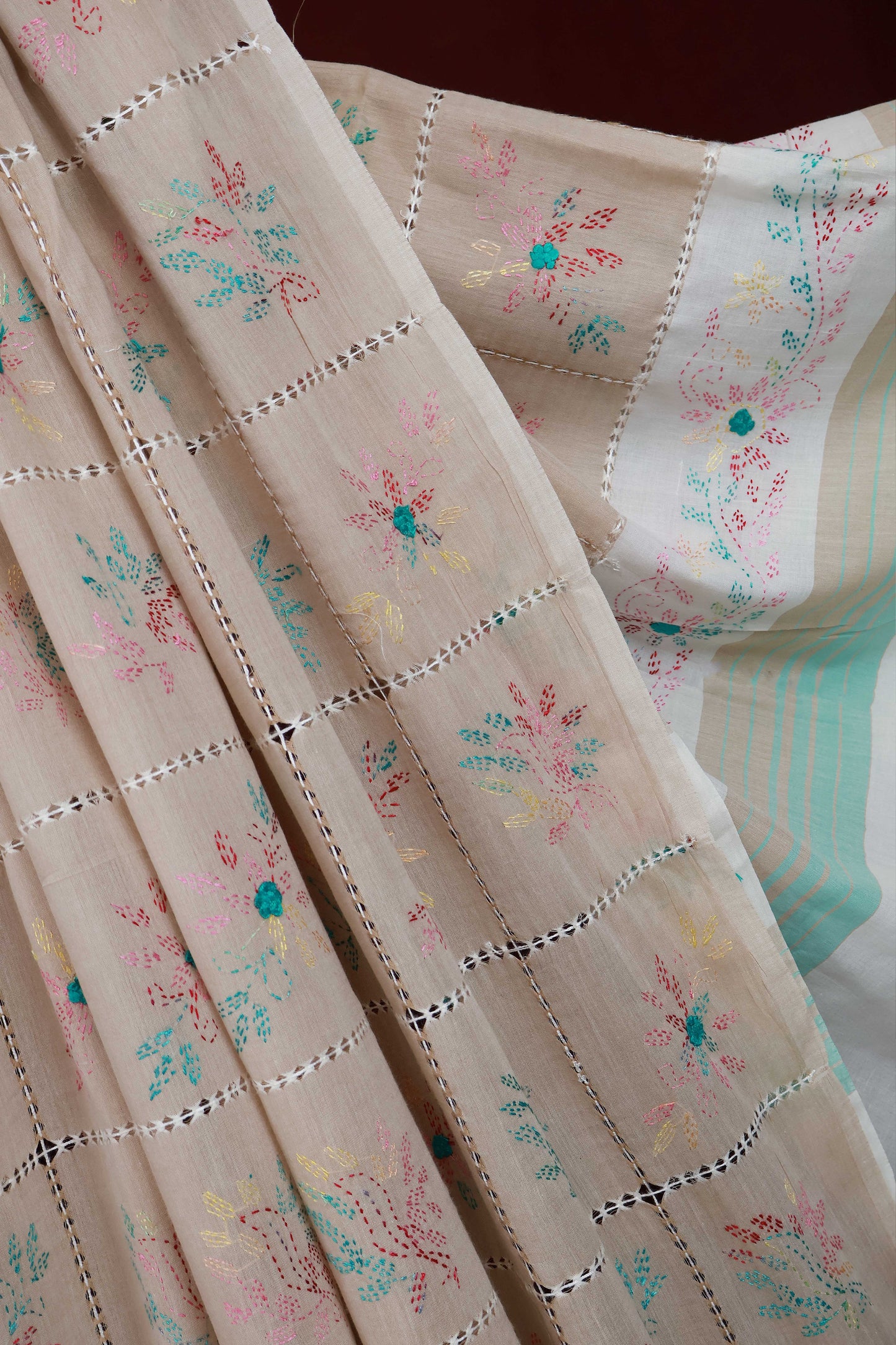 Handmade Embroidered Lawn Shawl HLSH02