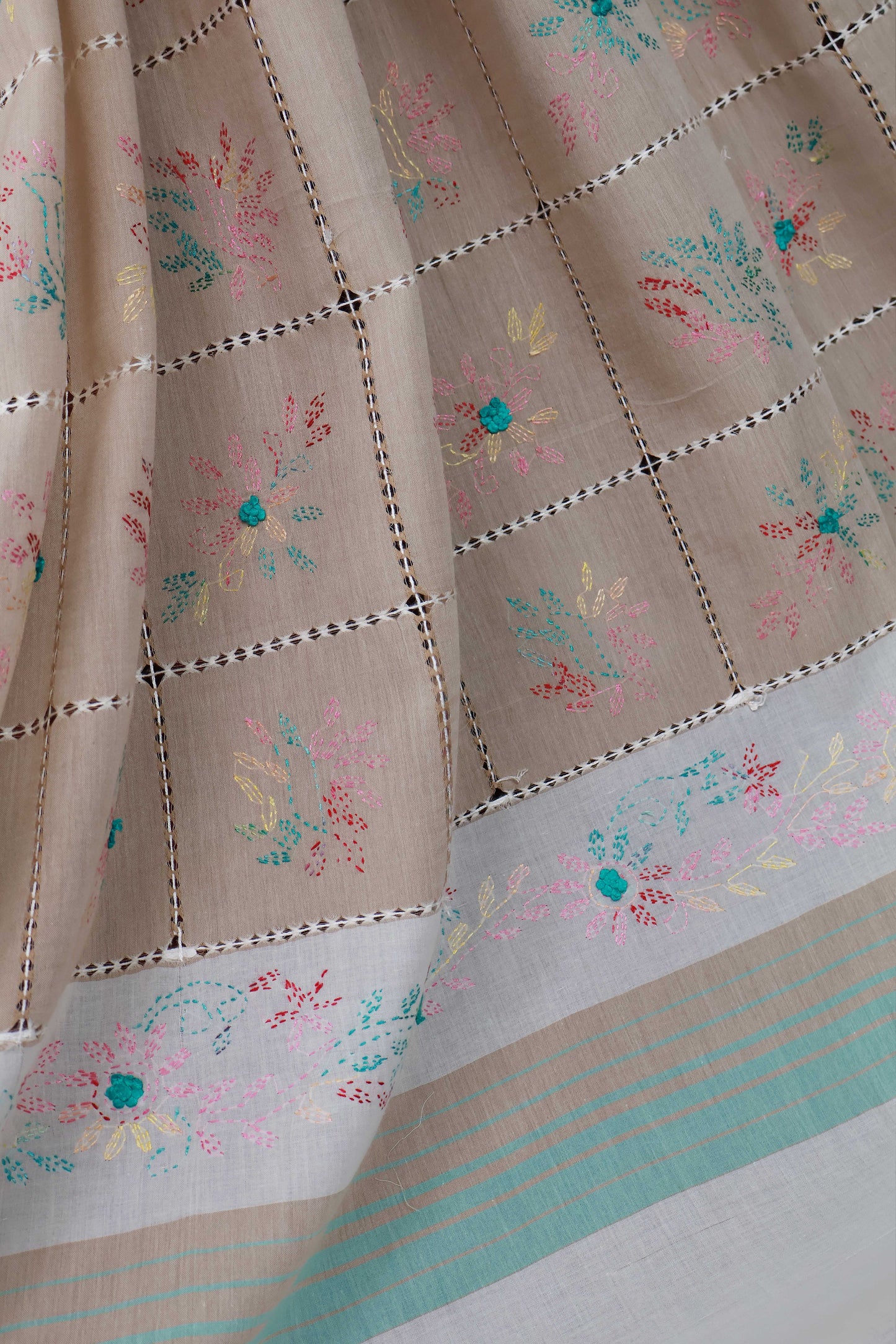 Handmade Embroidered Lawn Shawl HLSH02