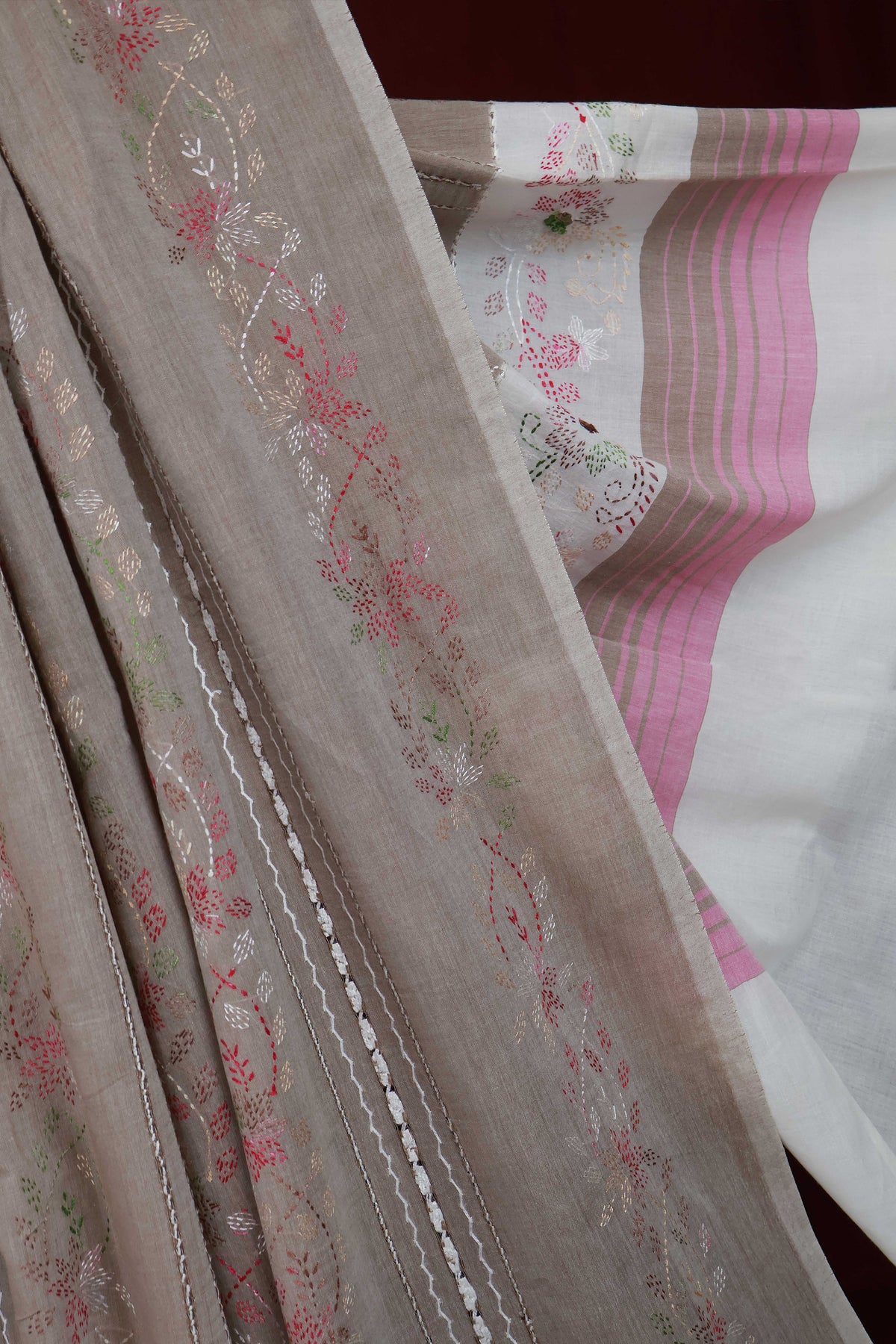 Handmade Embroidered Lawn Shawl HLSH07
