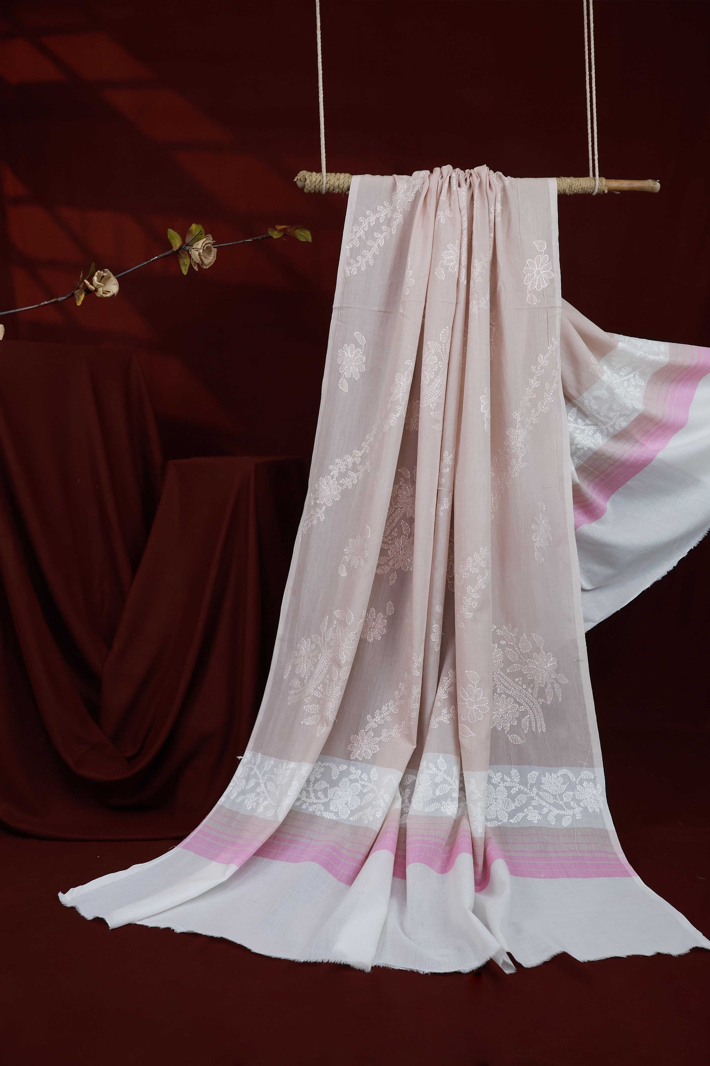 Handmade Embroidered Lawn Shawl HLSH13