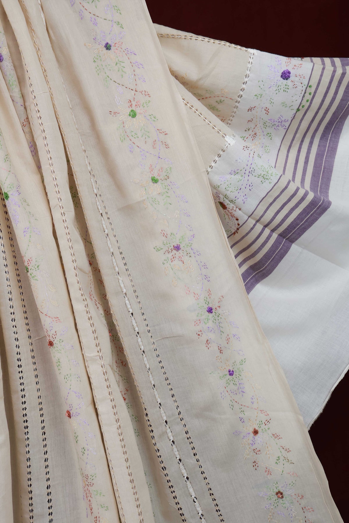 Handmade Embroidered Lawn Shawl HLSH06