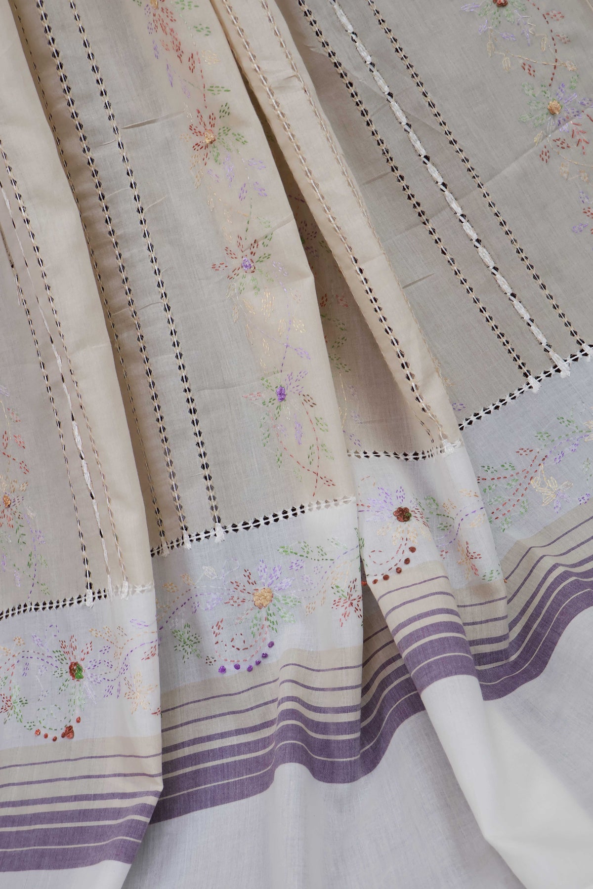 Handmade Embroidered Lawn Shawl HLSH06