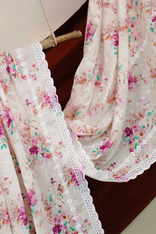 Embroidered Lawn Shawl 3636F