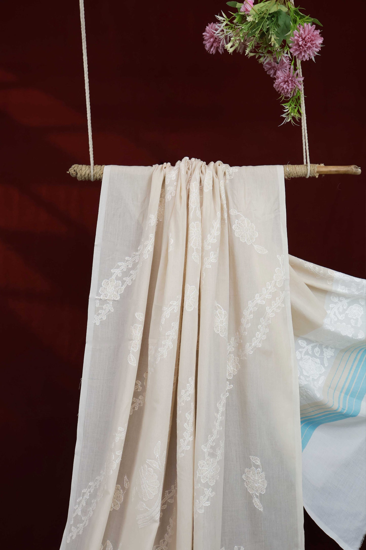 Handmade Embroidered Lawn Shawl HLSH16