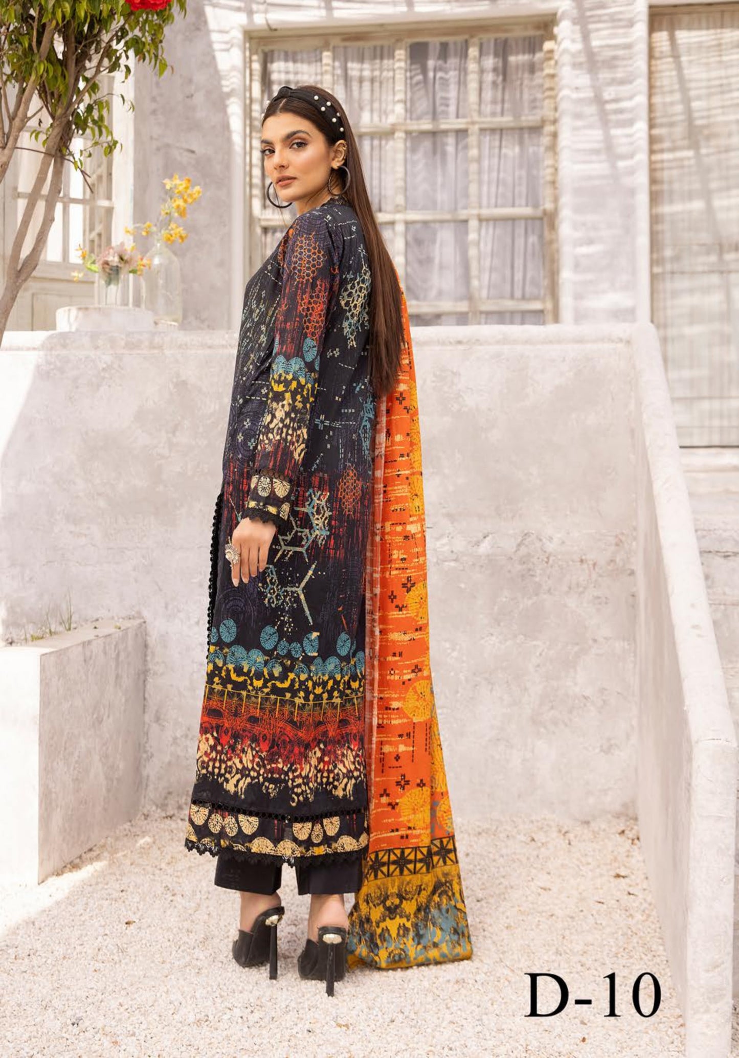 3Piece - Printed Lawn Suit Moon Soon MS0010