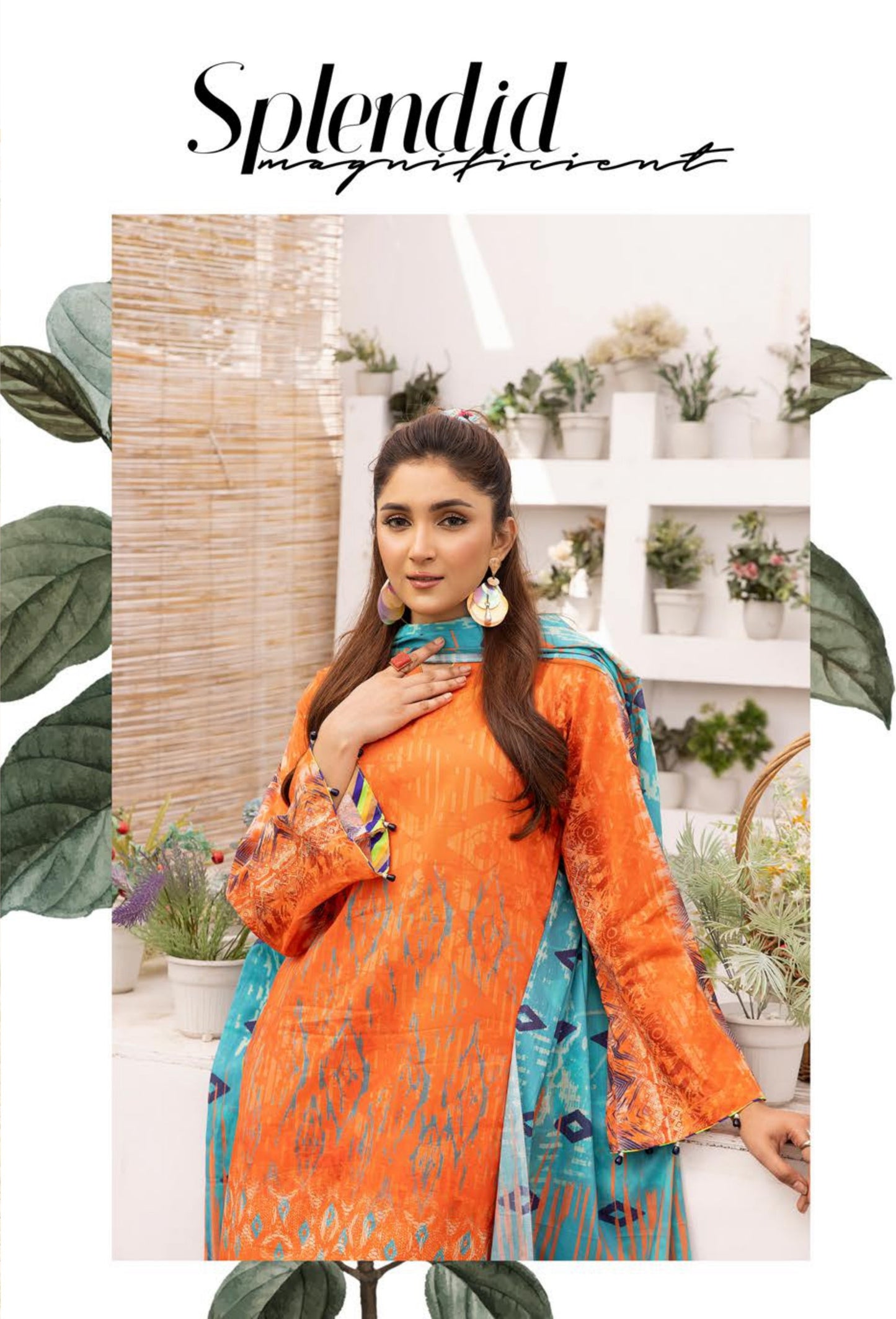 3Piece - Printed Lawn Suit Moon Soon MS016