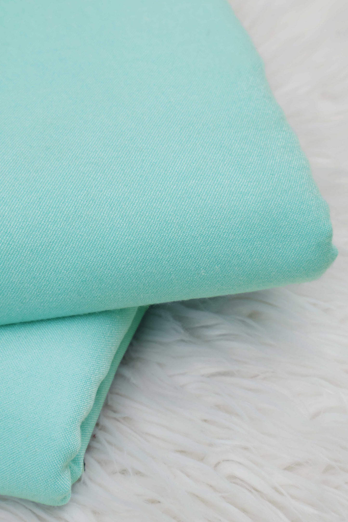 Marina Peach Leather Seafoam Green - Shirt Piece