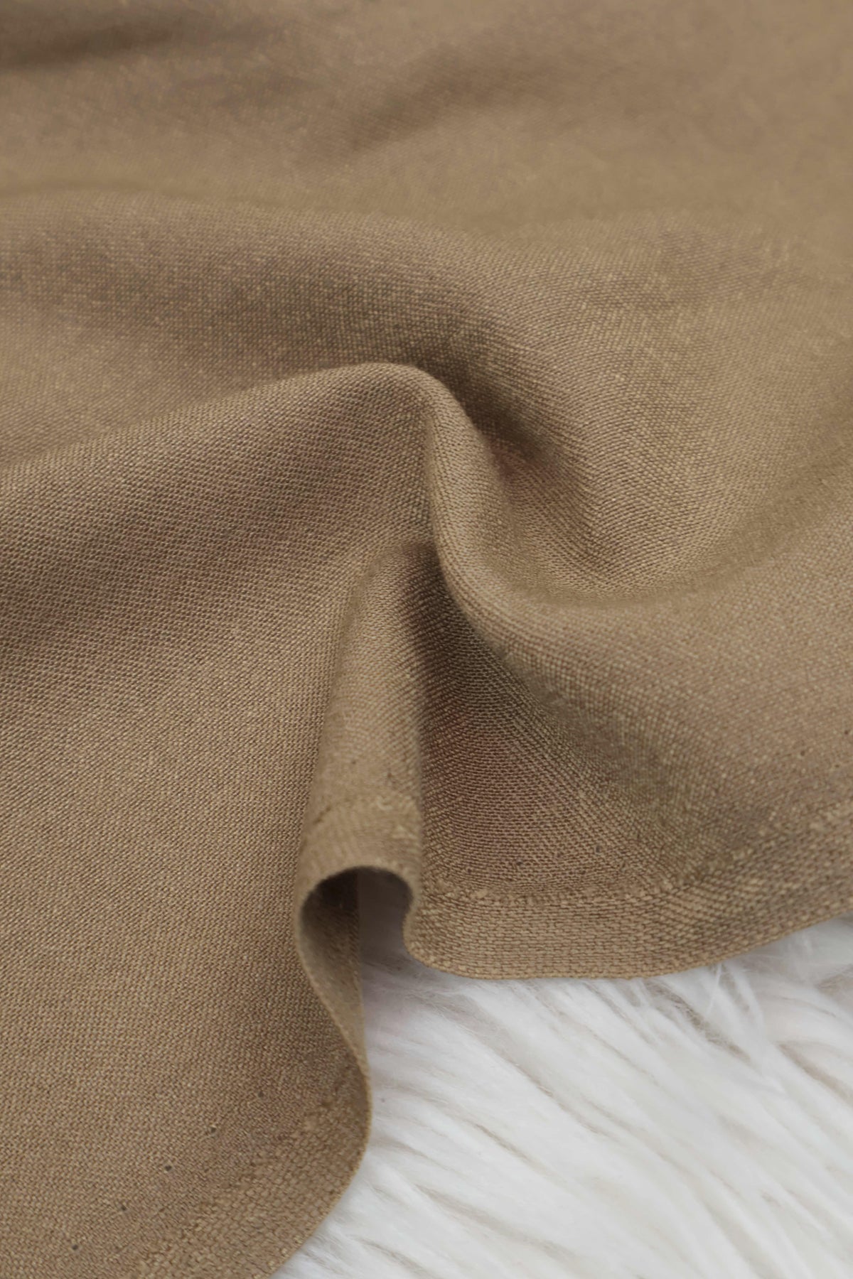 Marina Peach Leather PW Coffee - Shirt Piece