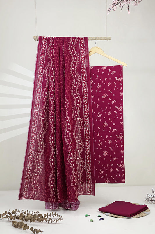 3Piece – Printed Khaddar Suit BSK2606