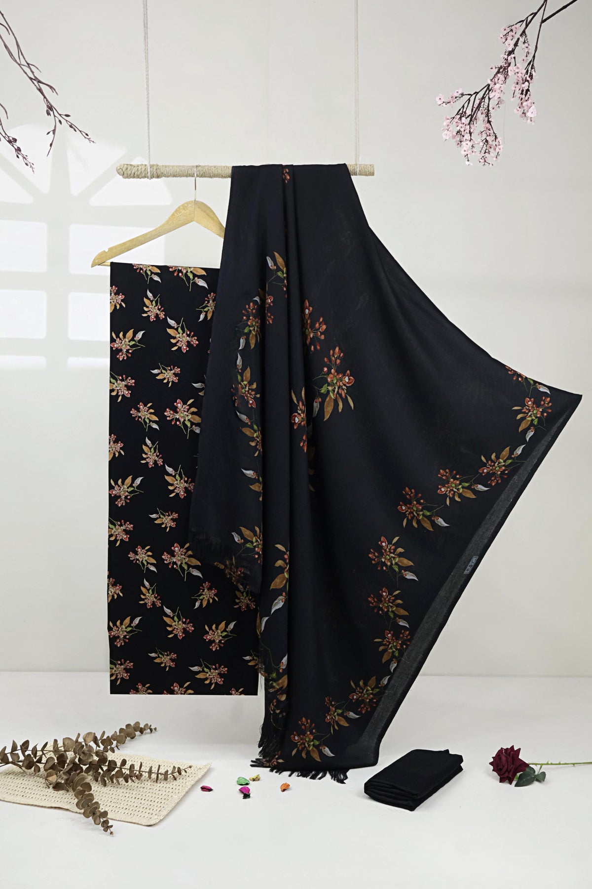 3Piece –  Printed Marina with Pashmina Shawl  MR3P05