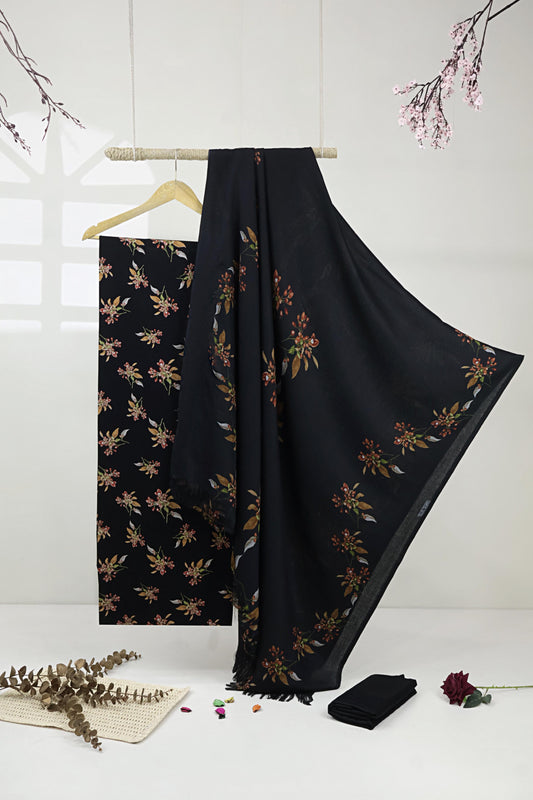 3Piece –  Printed Marina with Wool Shawl  MR3P05