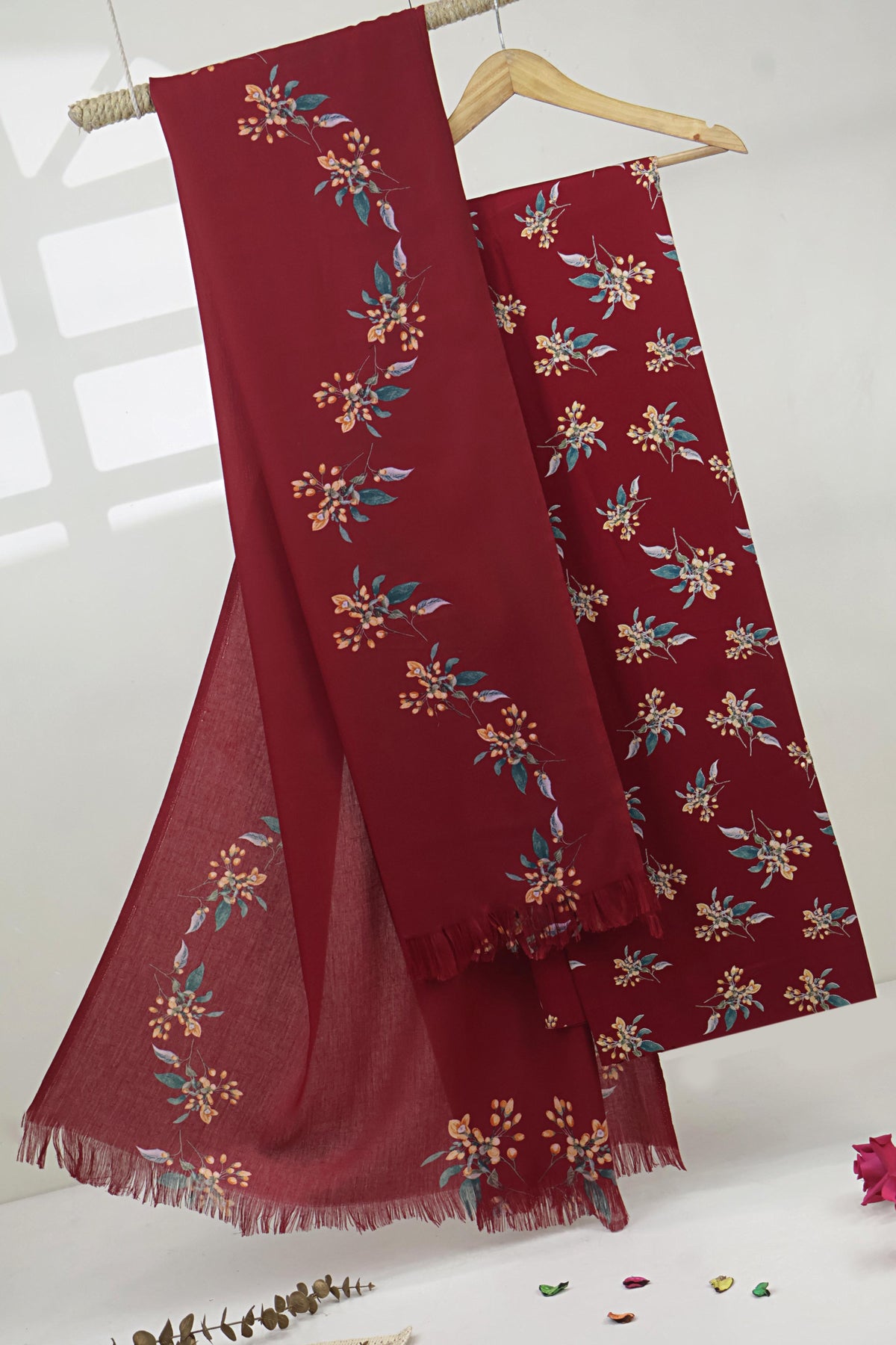 3Piece –  Printed Marina with Pashmina Shawl  MR3P04