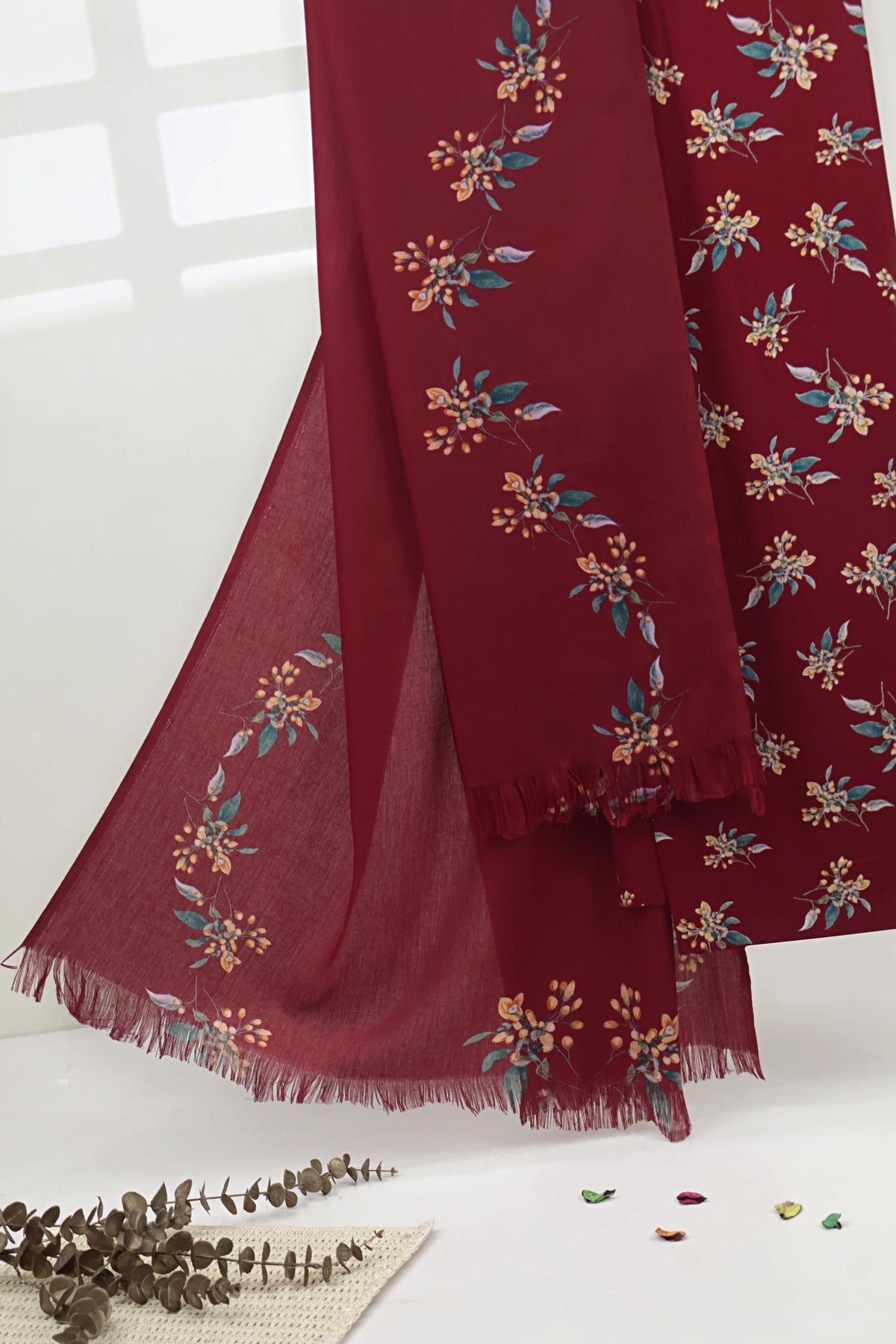 3Piece –  Printed Marina with Pashmina Shawl  MR3P04