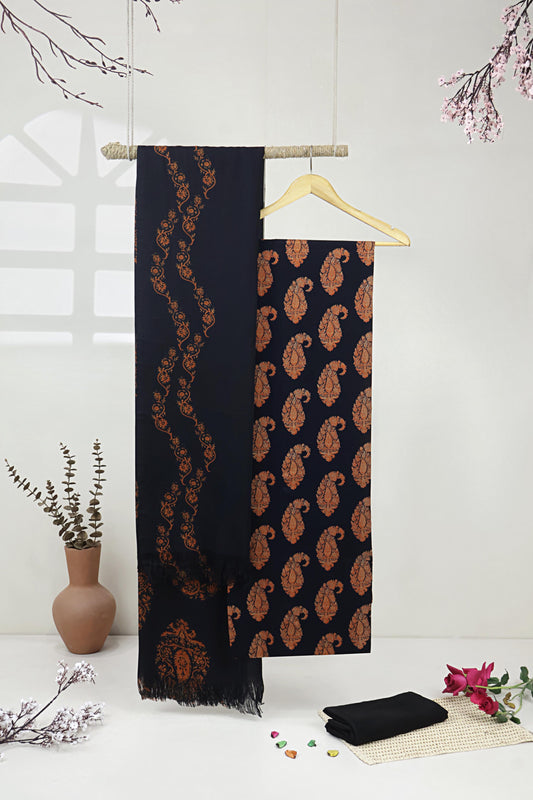 3Piece –  Printed Marina with Pashmina Shawl  MR3P03