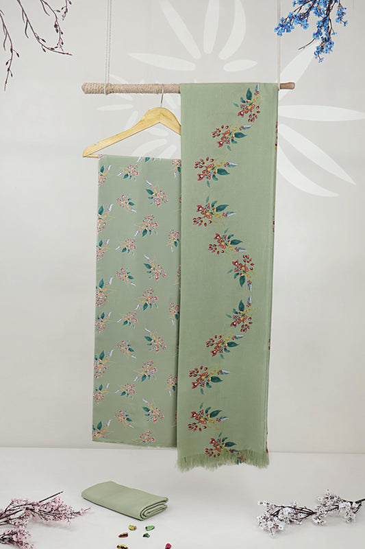 3Piece –  Printed Marina with Wool Shawl  MR3P06